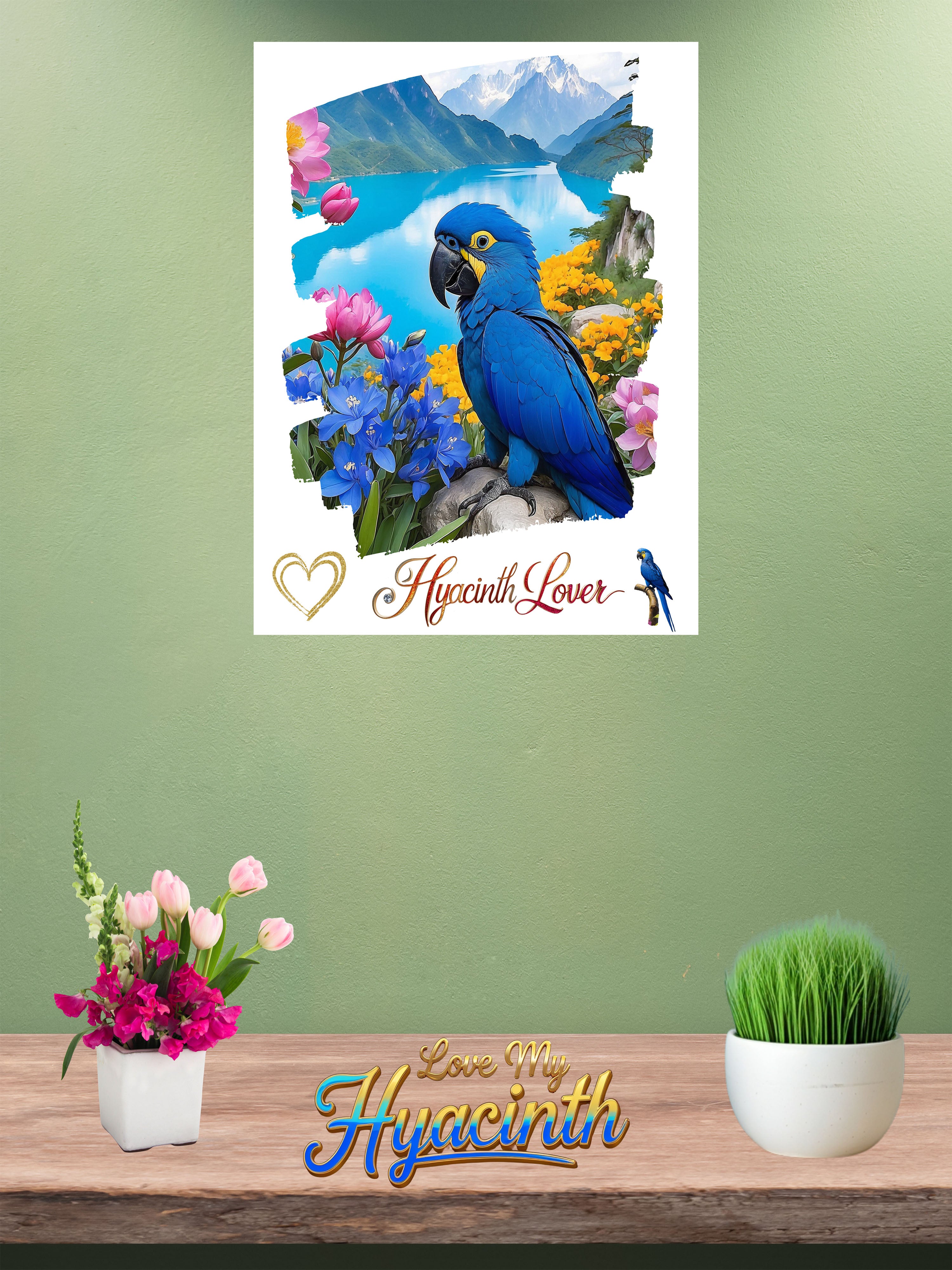 Hyacinth Lover Floral Lake Wall-Hanging