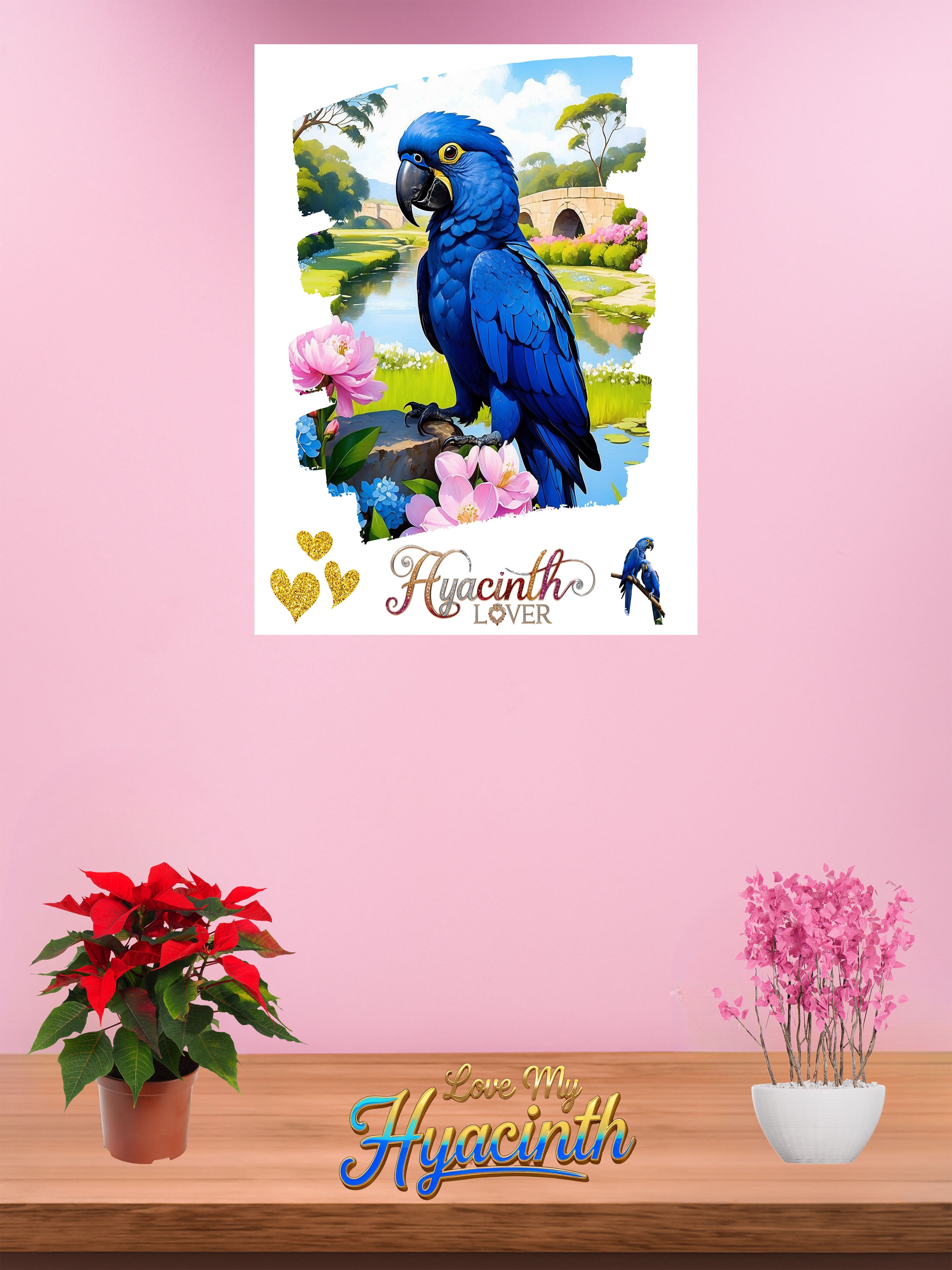 Hyacinth Lover Floral Lake Wall-Hanging