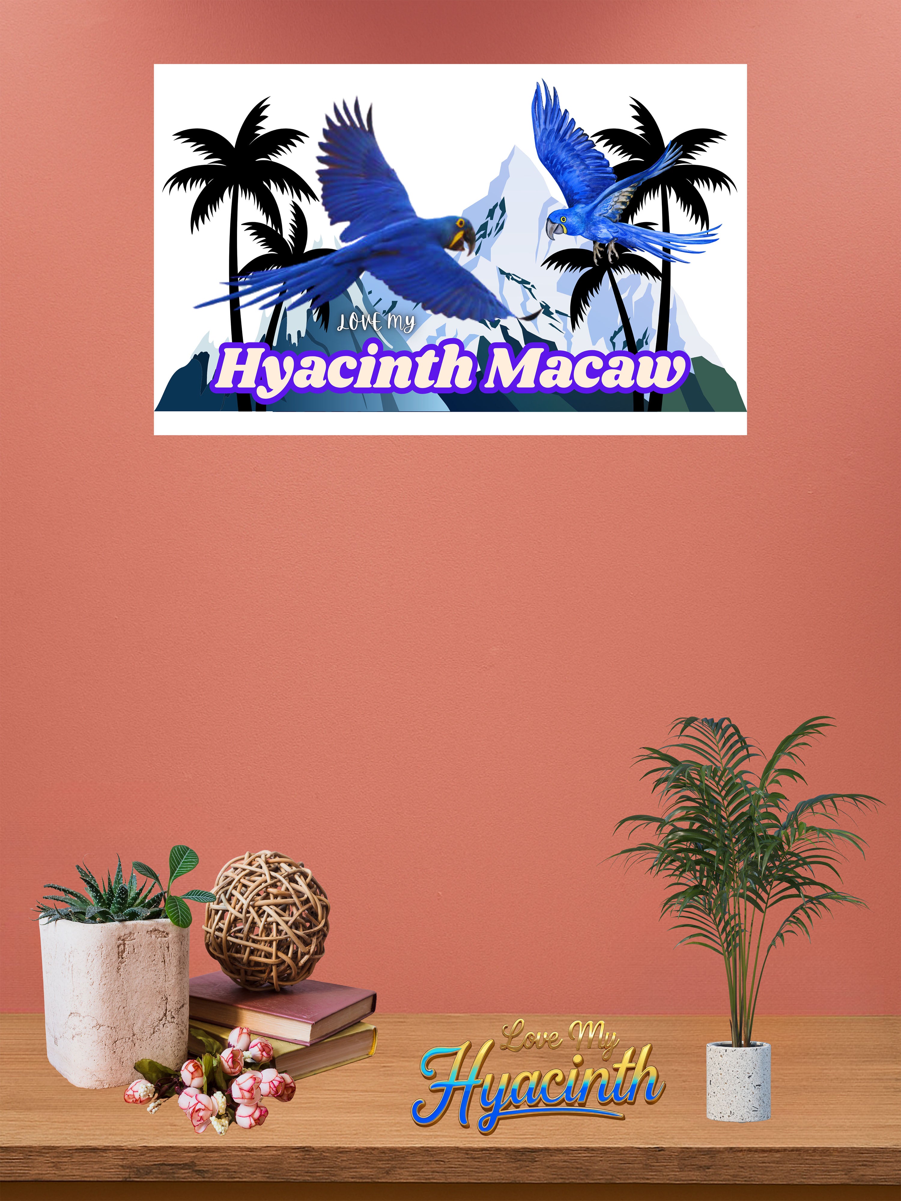 Hyacinth Macaw Flying Wall-Hanging