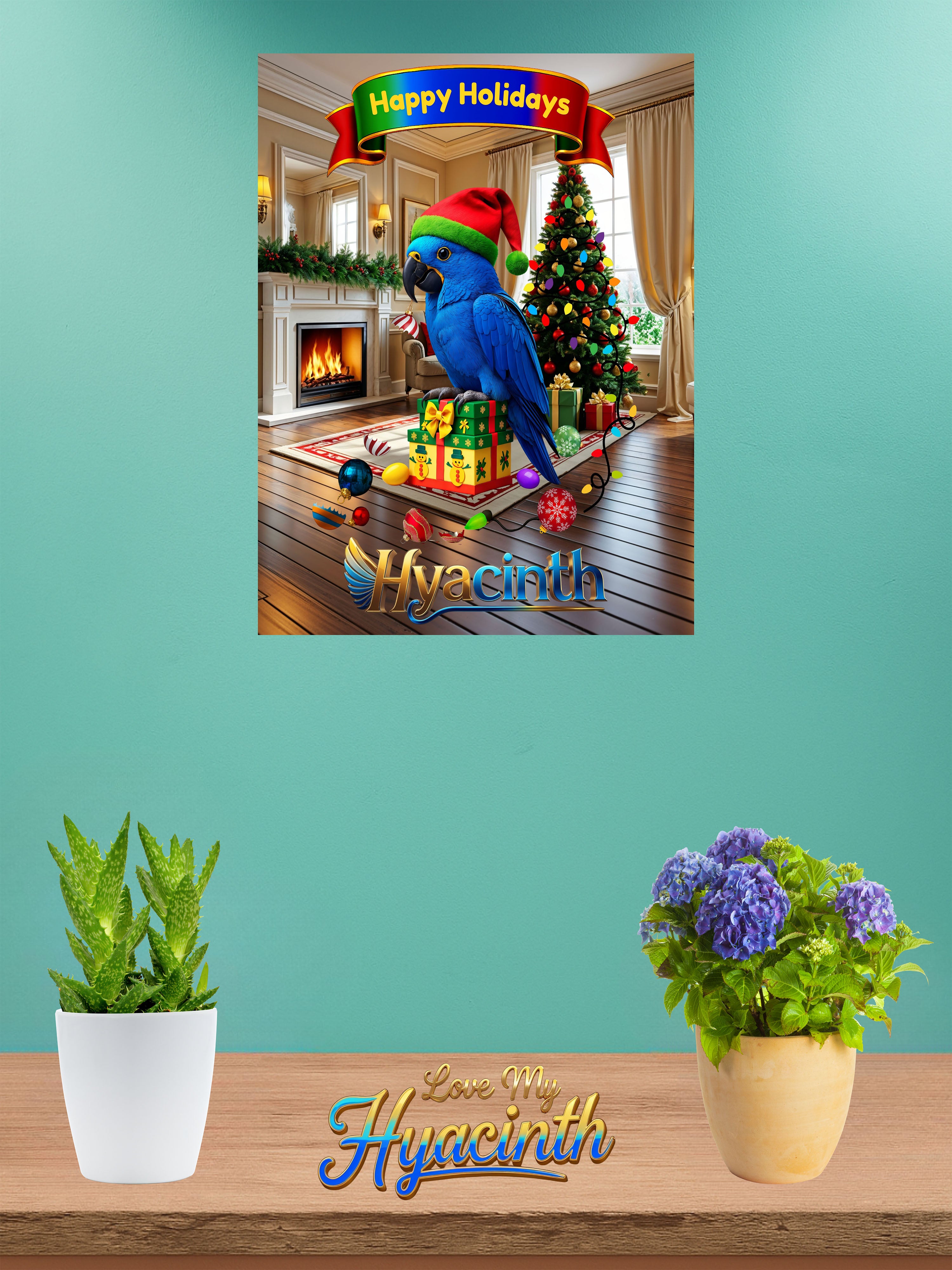 Happy Holidays Hyacinth Wall-Hanging