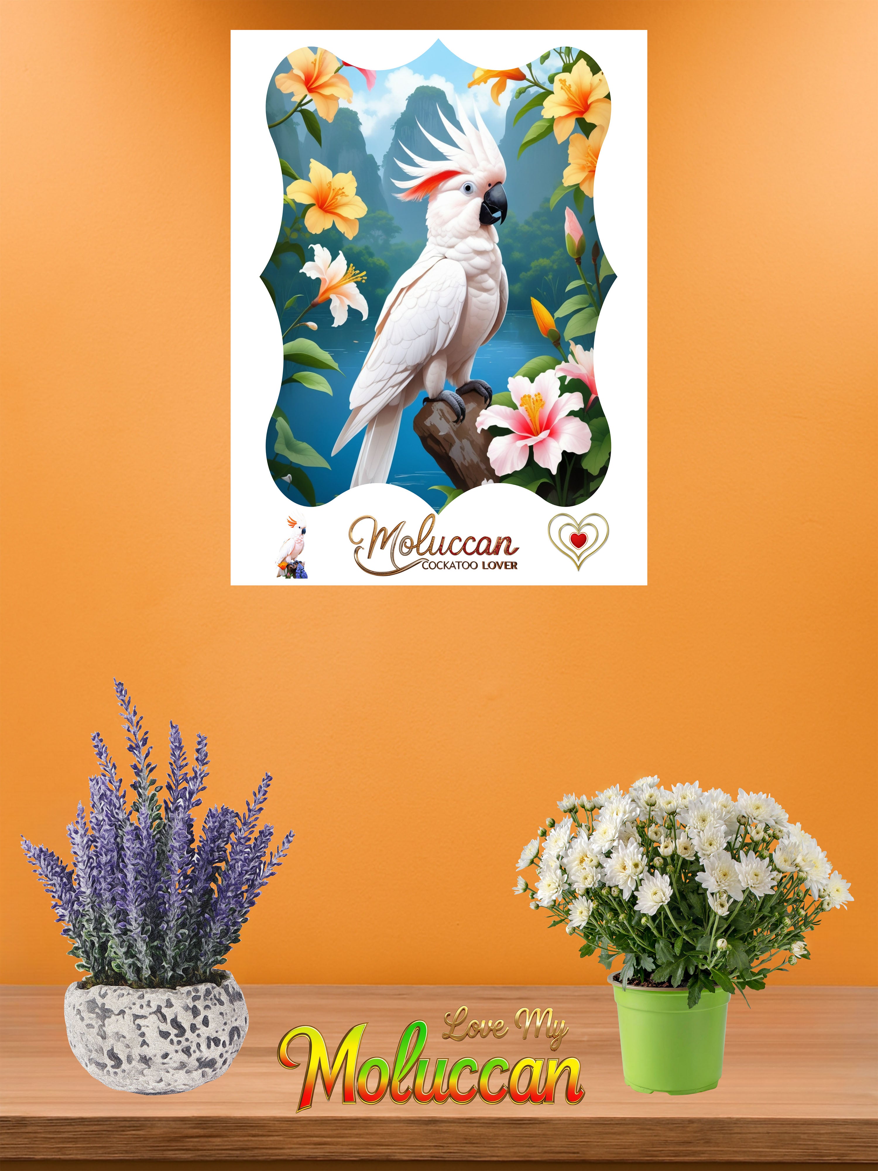 Moluccan Cockatoo Lover Nature Wall-Hanging