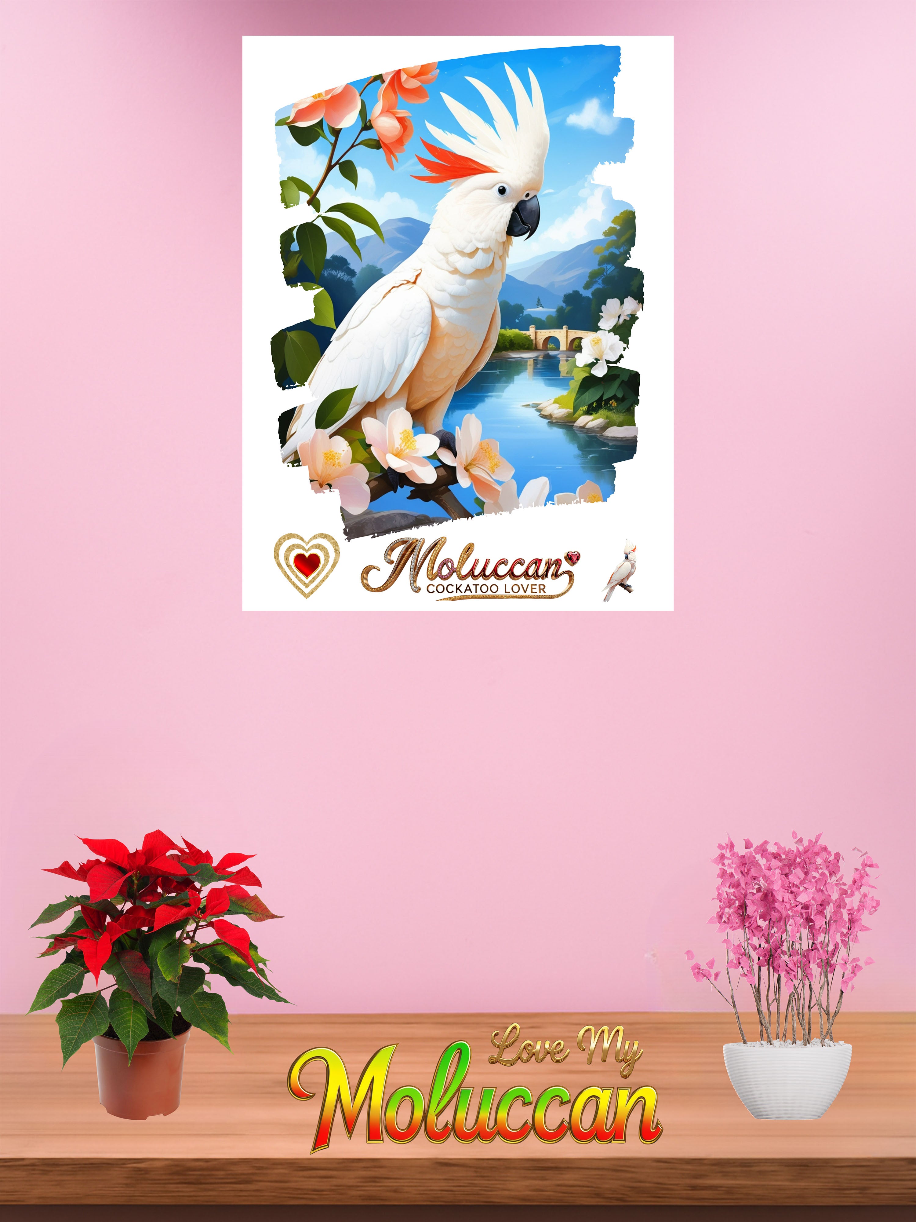 Nature Moluccan Cockatoo Lover Wall-Hanging