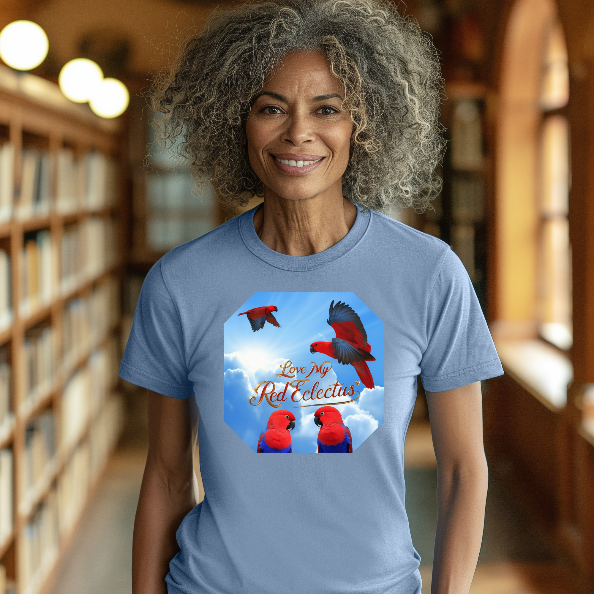 Love My Red Eclectus Flying T-Shirt