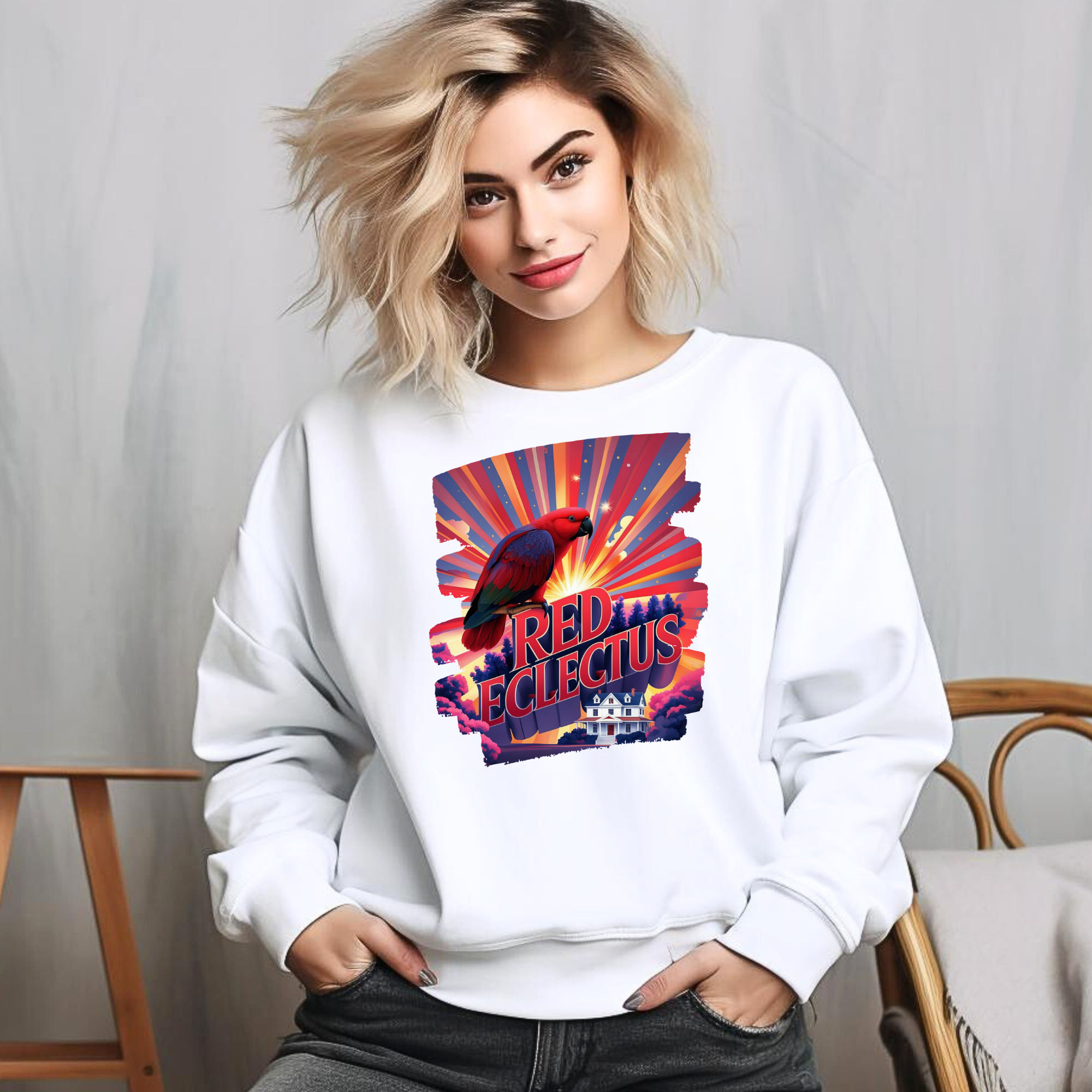 Red Eclectus Sweatshirt