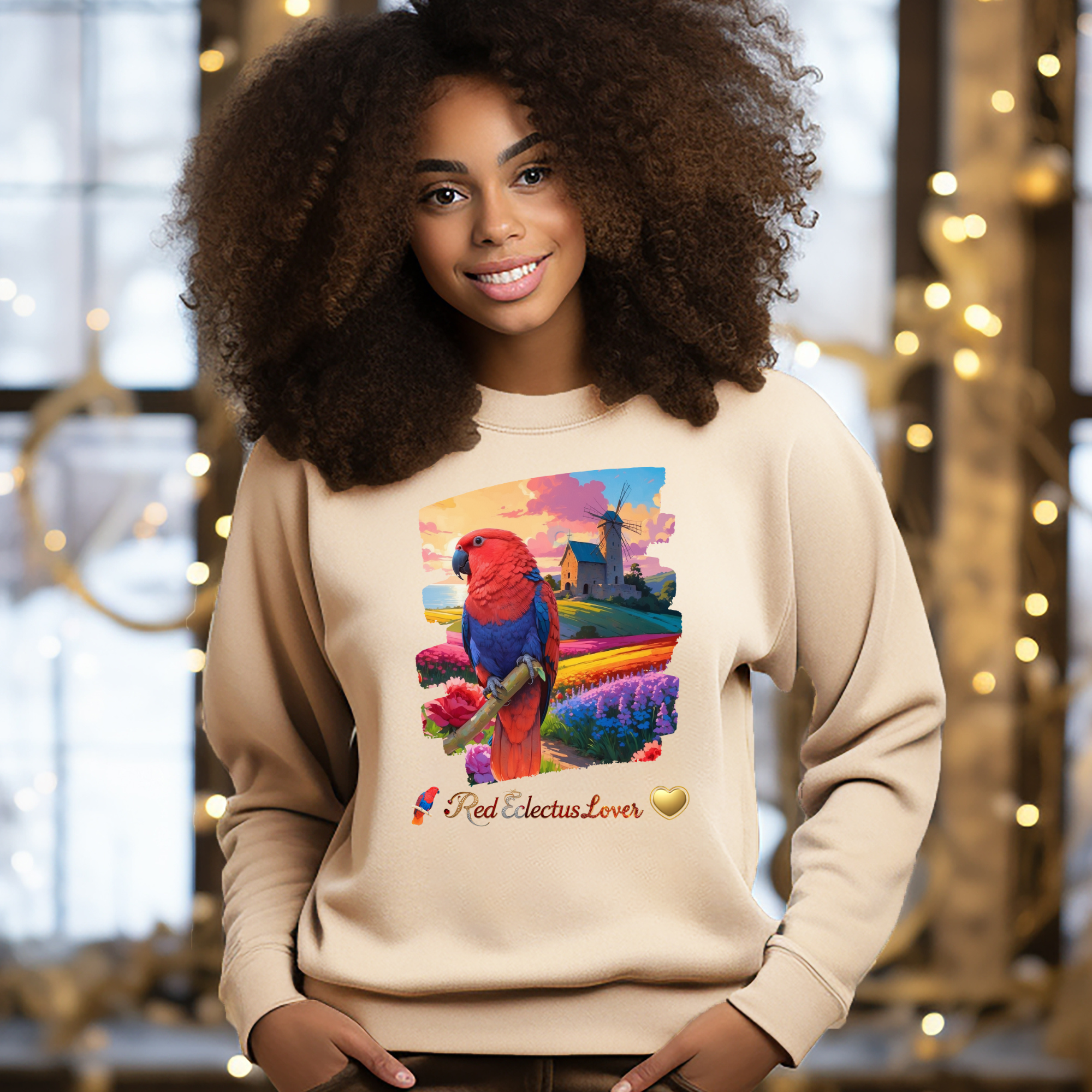 Red Eclectus Sweatshirt