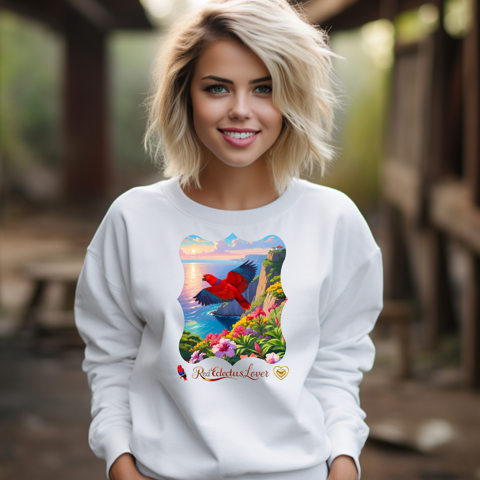 Red Eclectus Sweatshirt