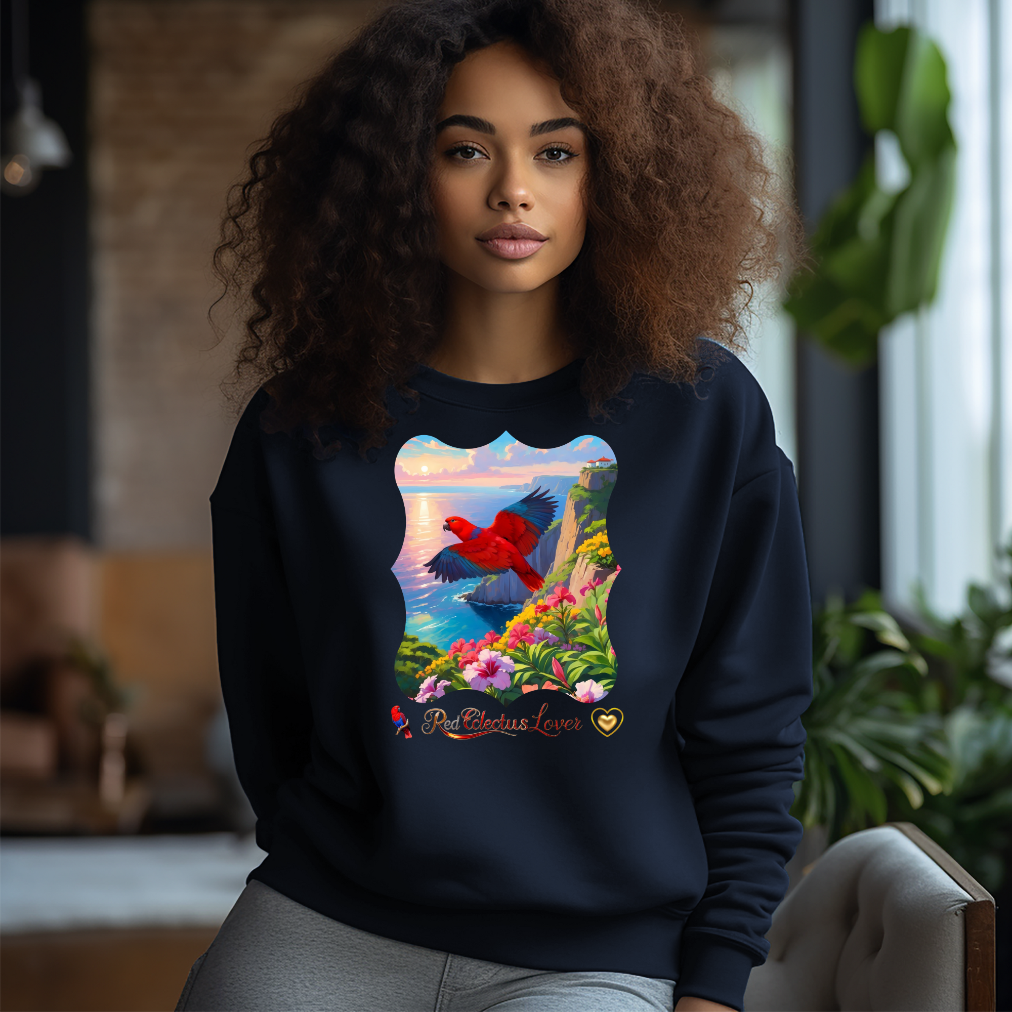 Red Eclectus Sweatshirt