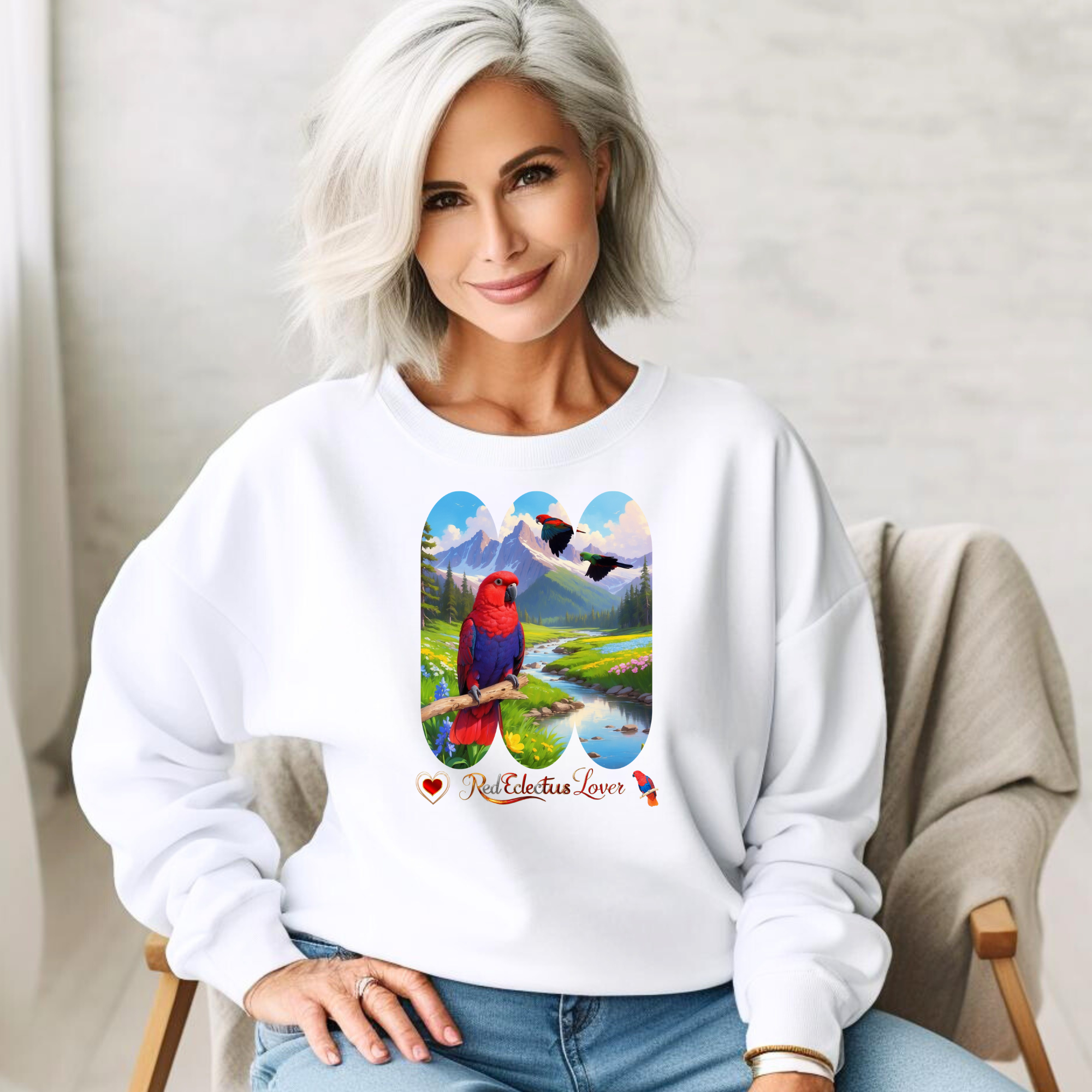 Red Eclectus Sweatshirt