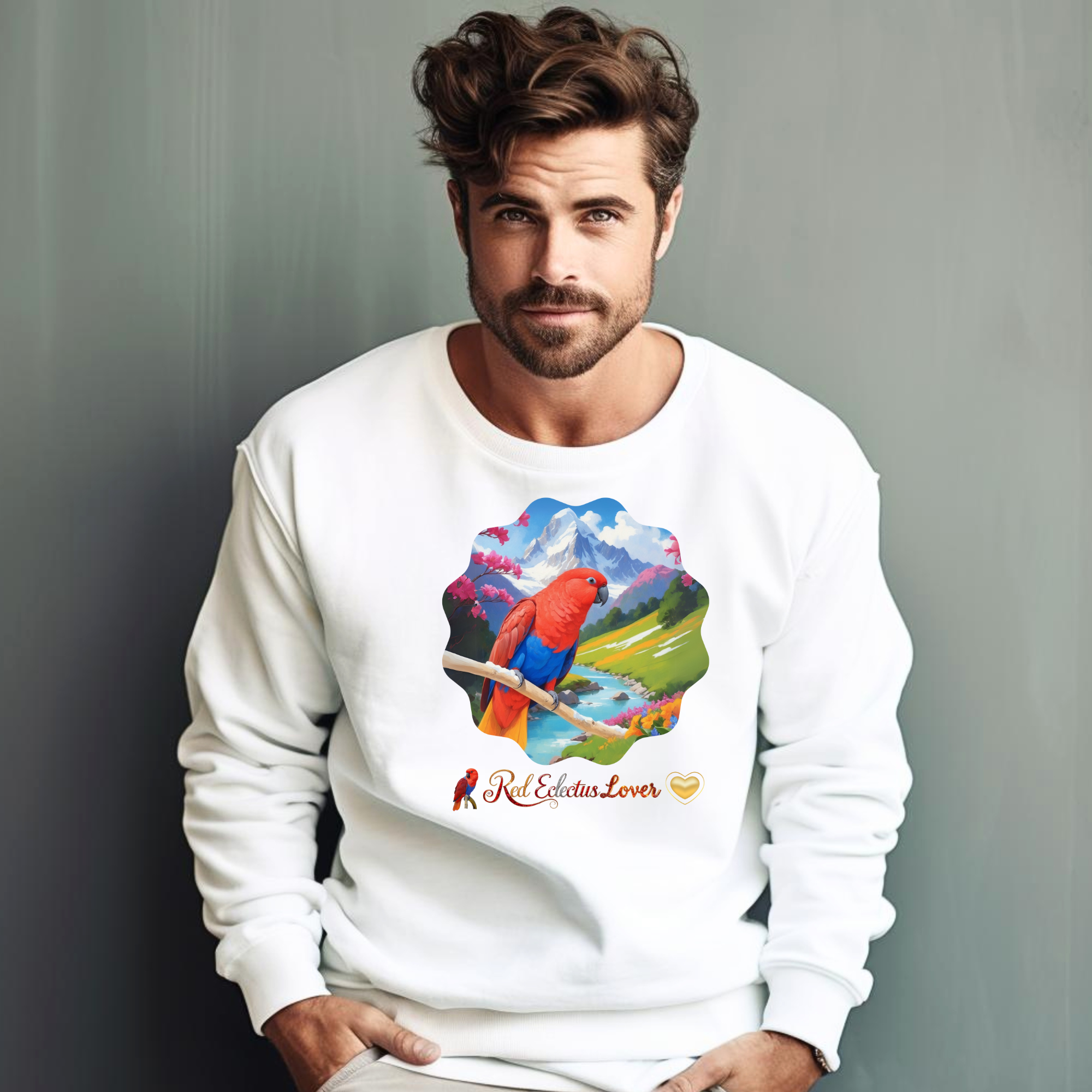 Red Eclectus Sweatshirt