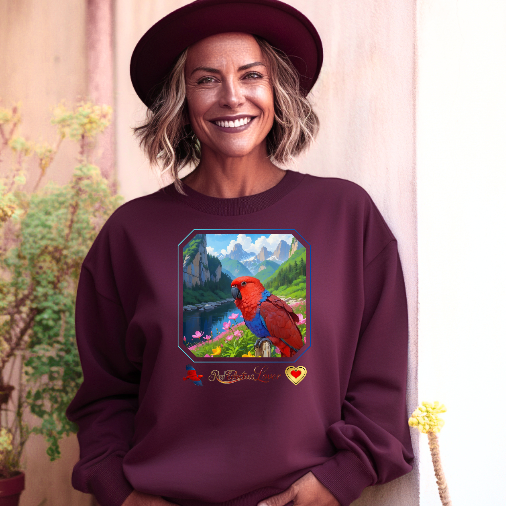 Red Eclectus Sweatshirt