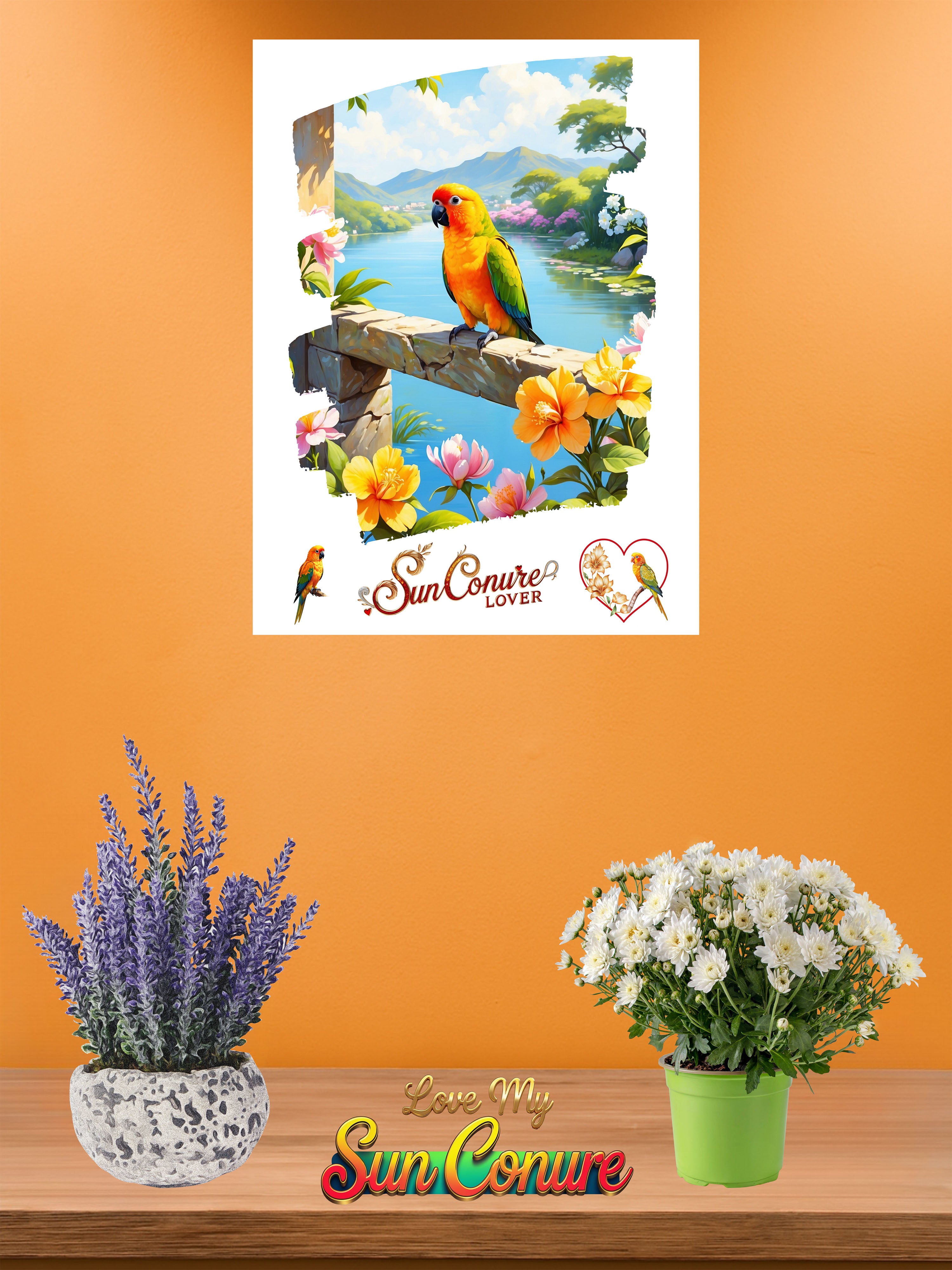 Sun Conure Lover Nature Wall-Hanging