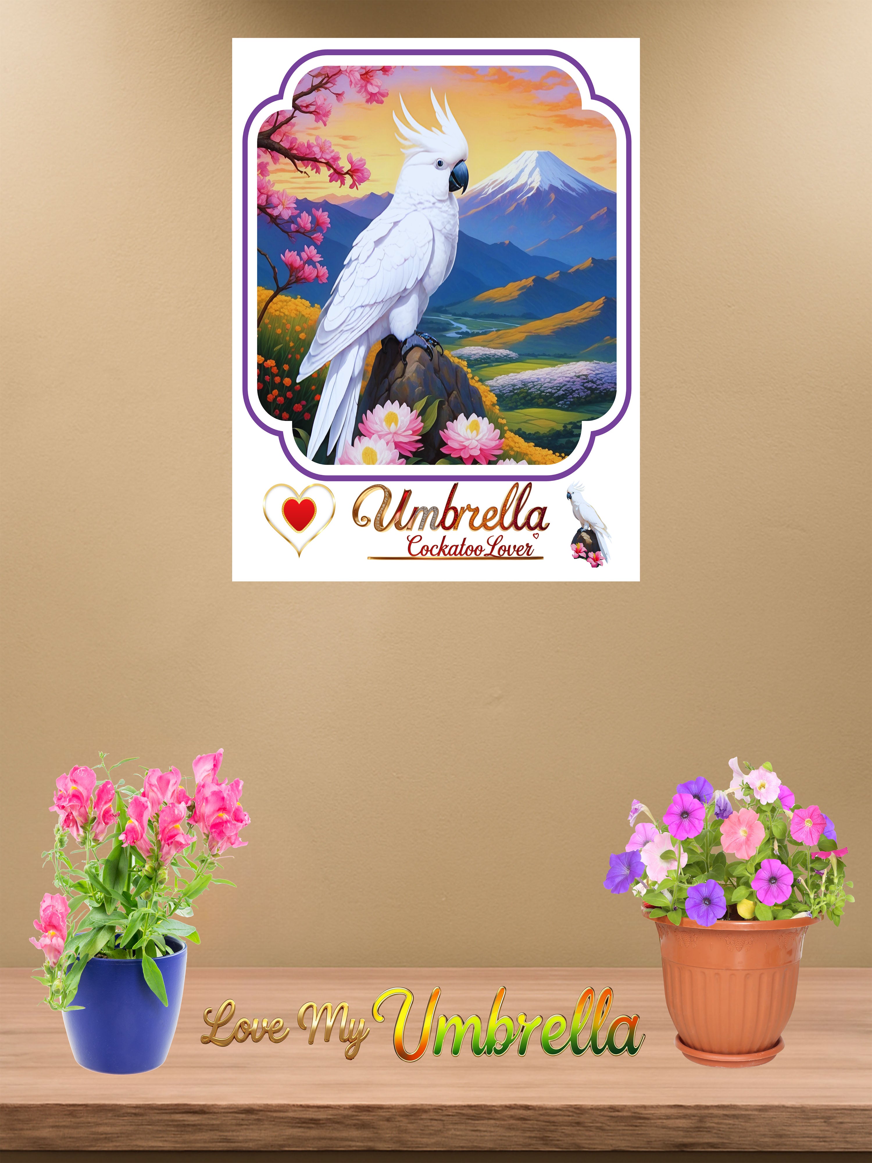 Mountain Umbrella Cockatoo Lover Wall-Hanging