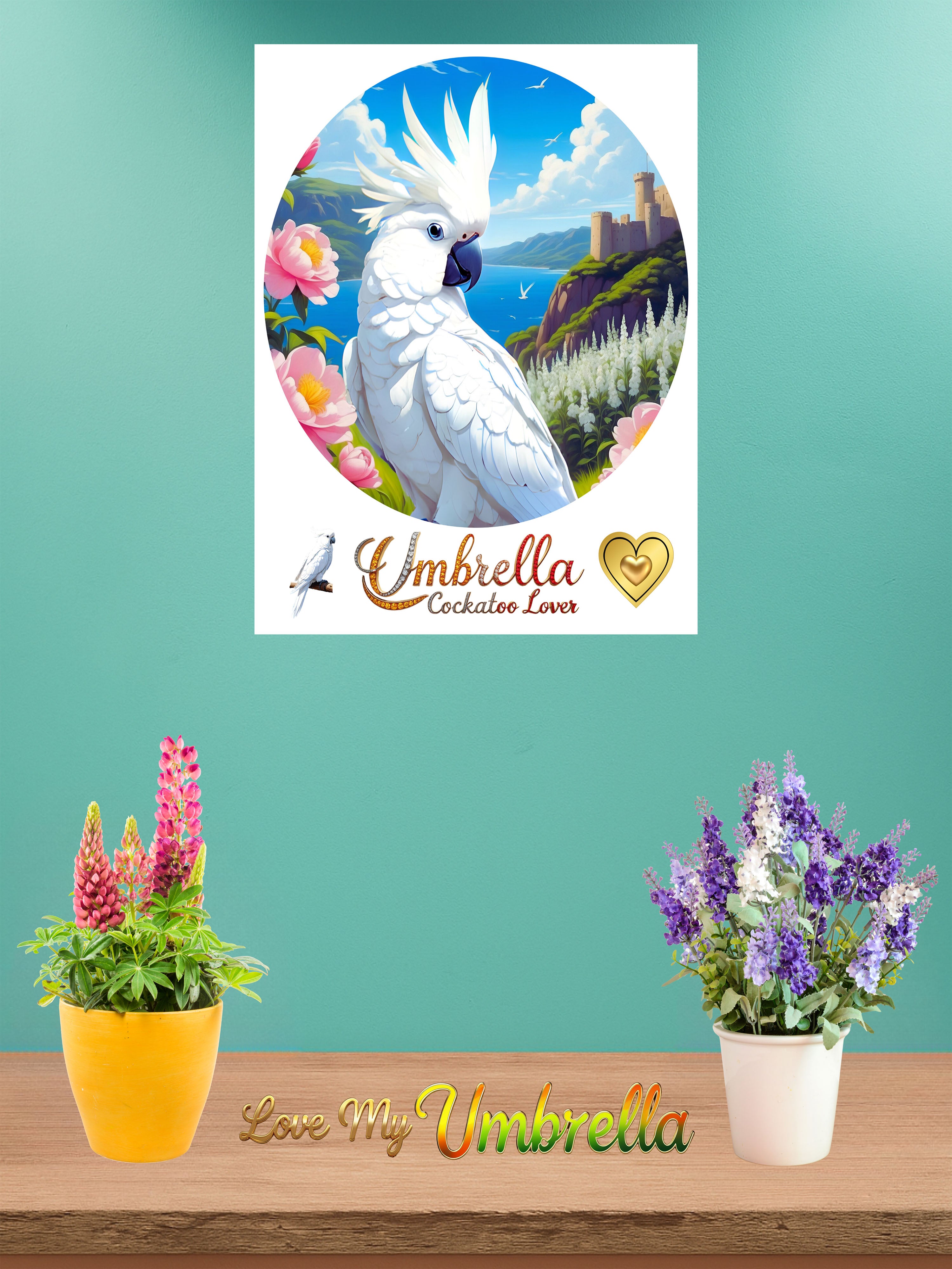 White Umbrella Cockatoo Lover Wall-Hanging