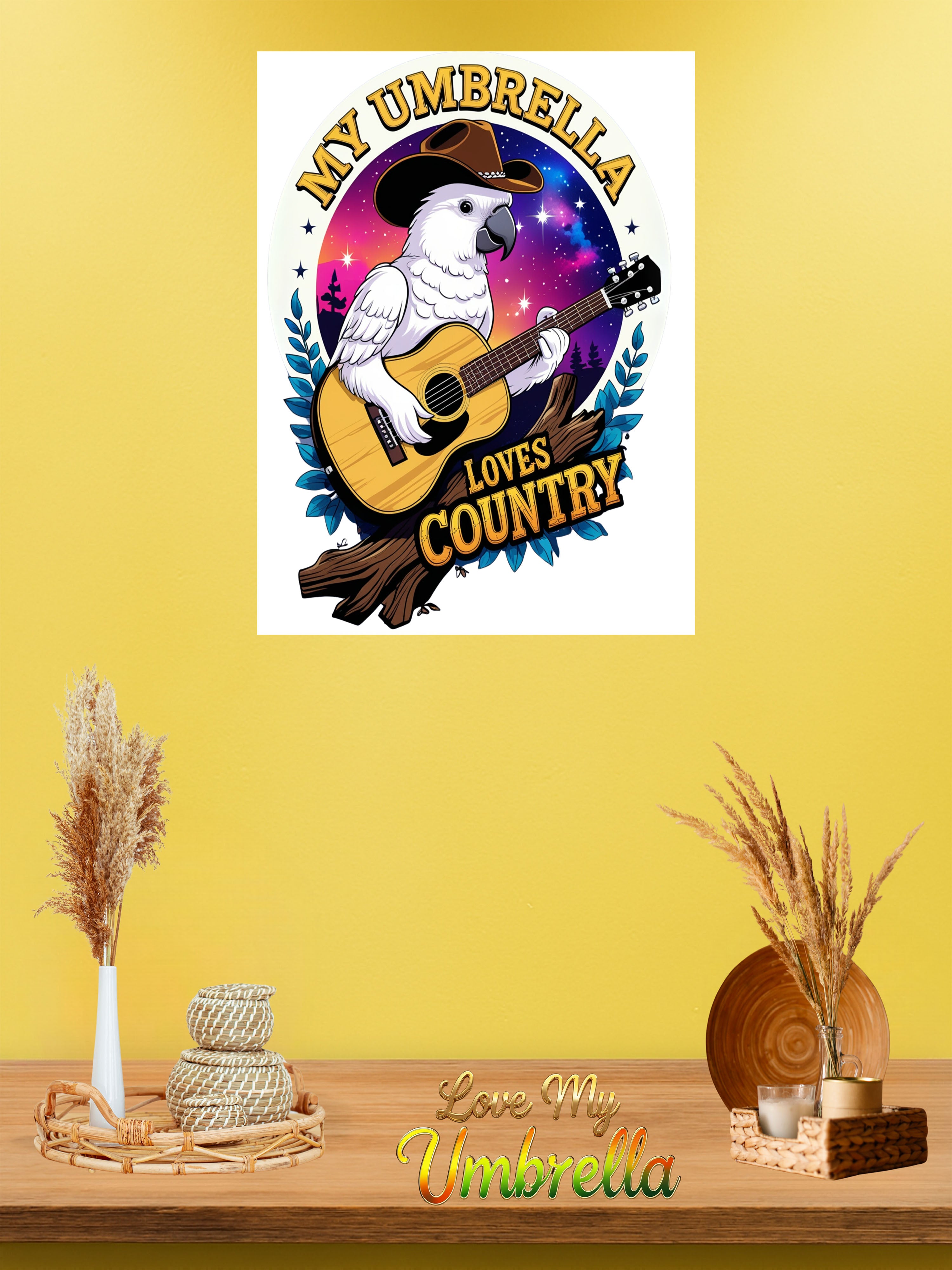 Umbrella cockatoo wall hanging