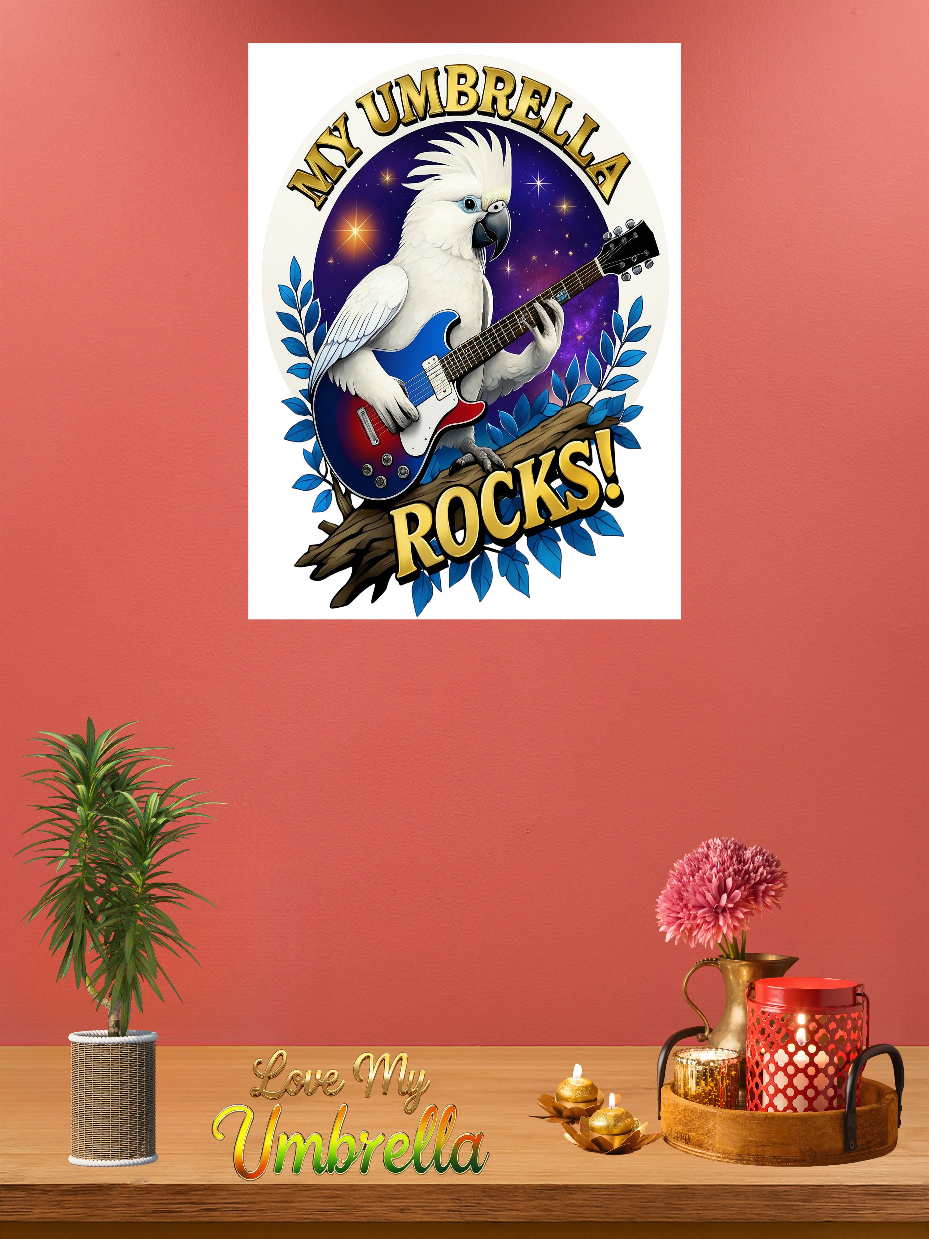 Umbrella cockatoo wall hanging