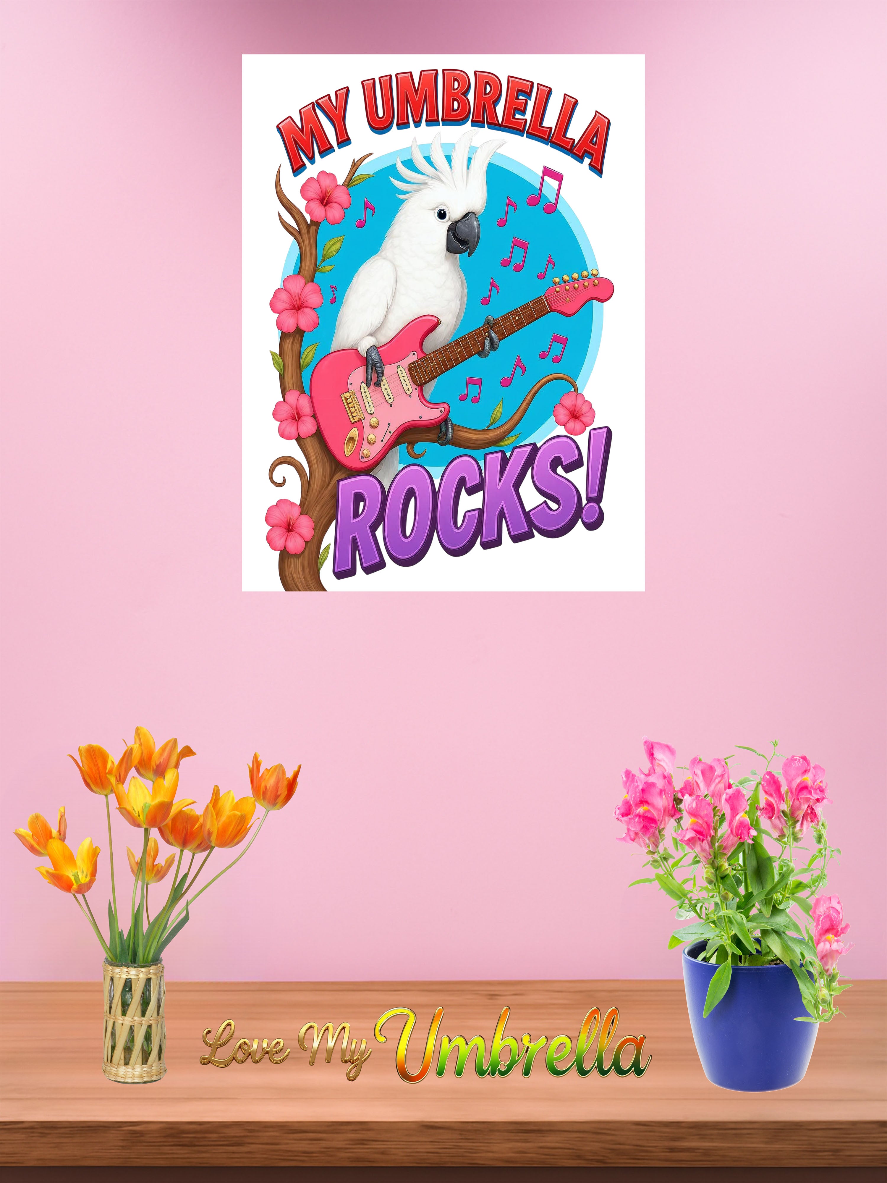 Umbrella cockatoo wall hanging