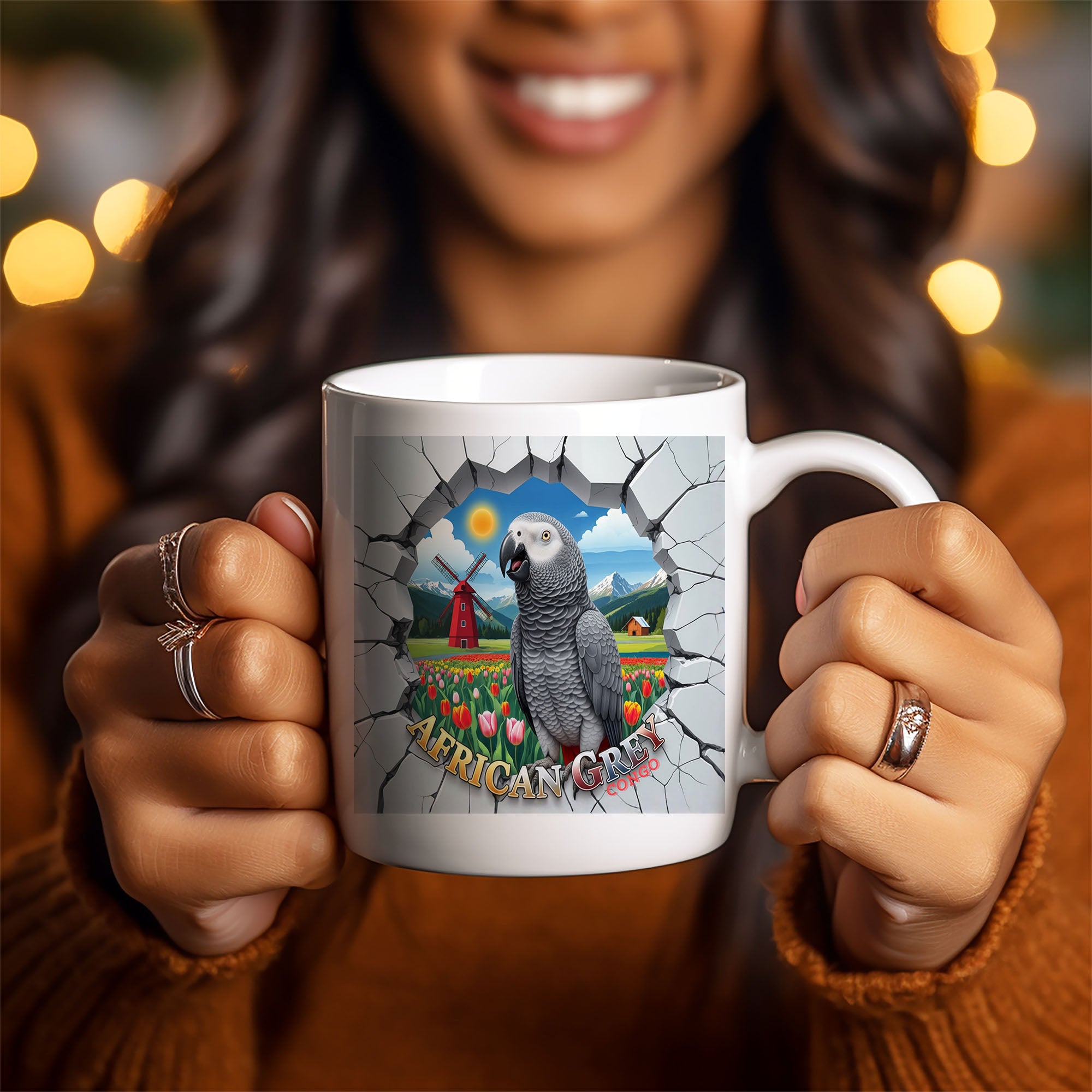 African Grey Congo Nature Scenic Mug