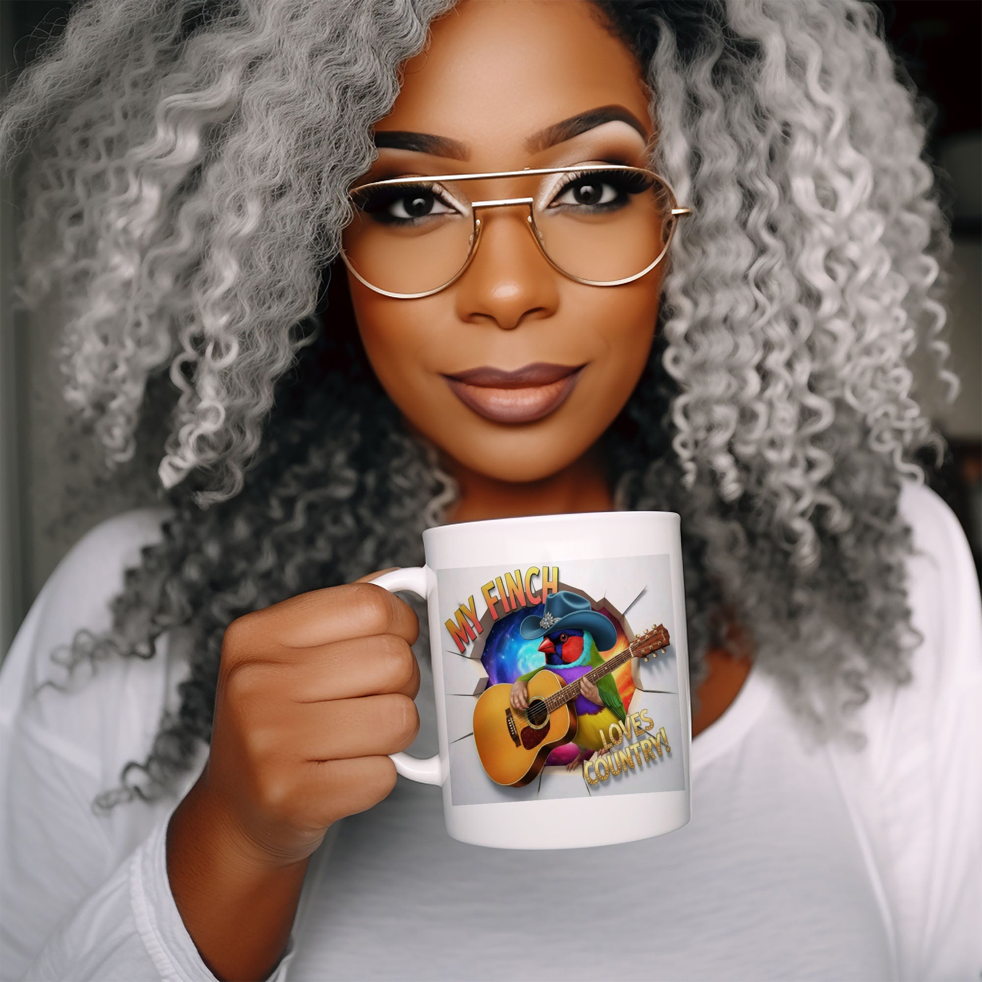 My Finch Loves Country Mug