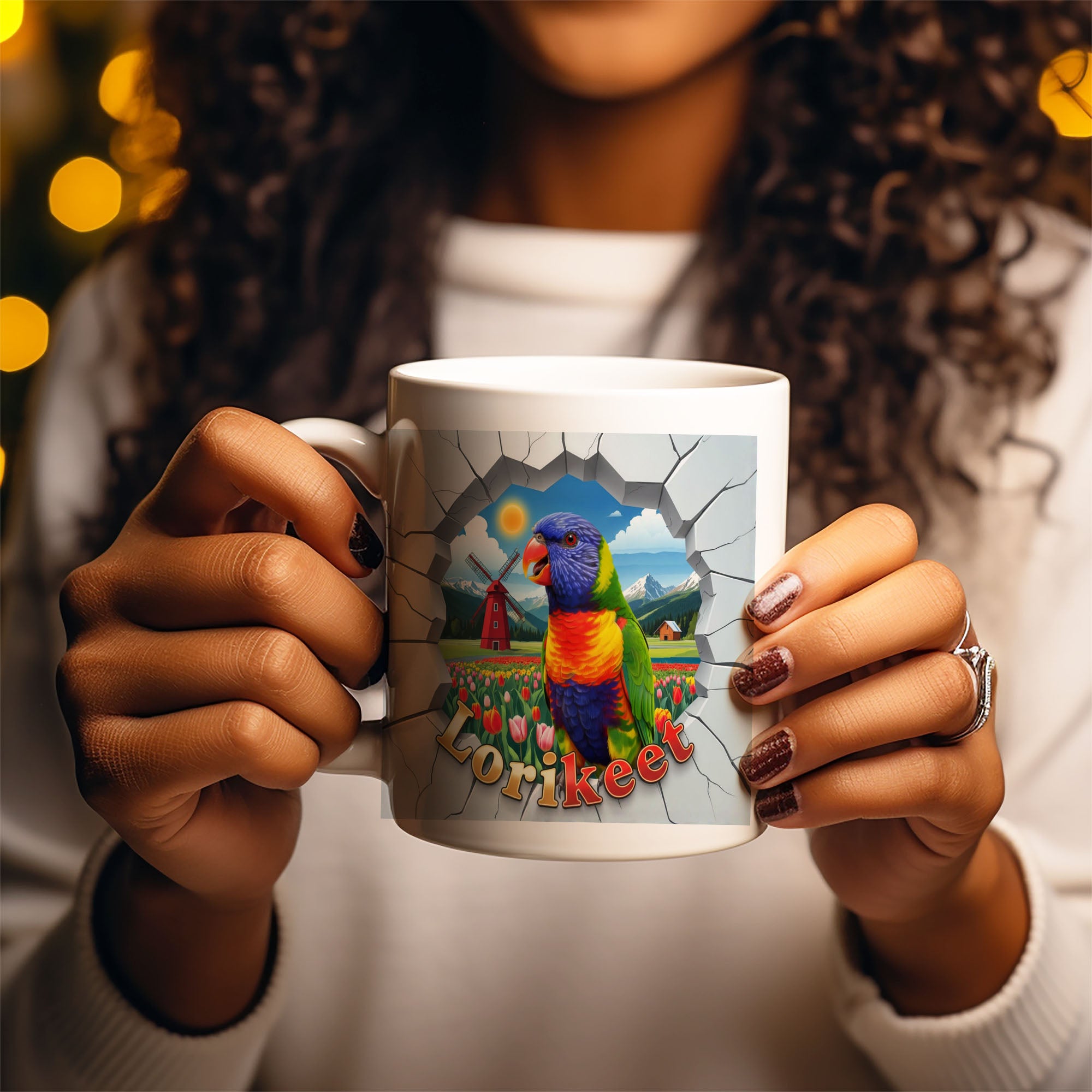Lorikeet Meadow Scenic Mug