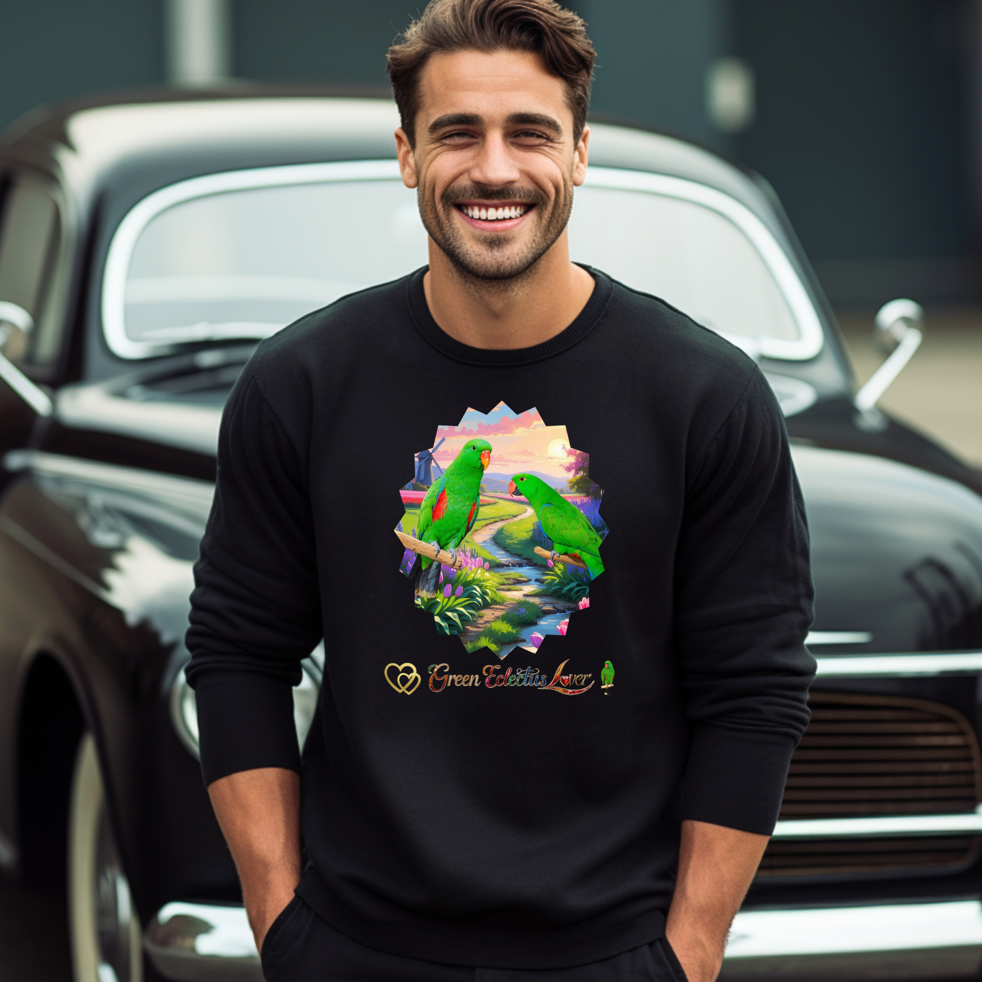 Green Eclectus Sweatshirt