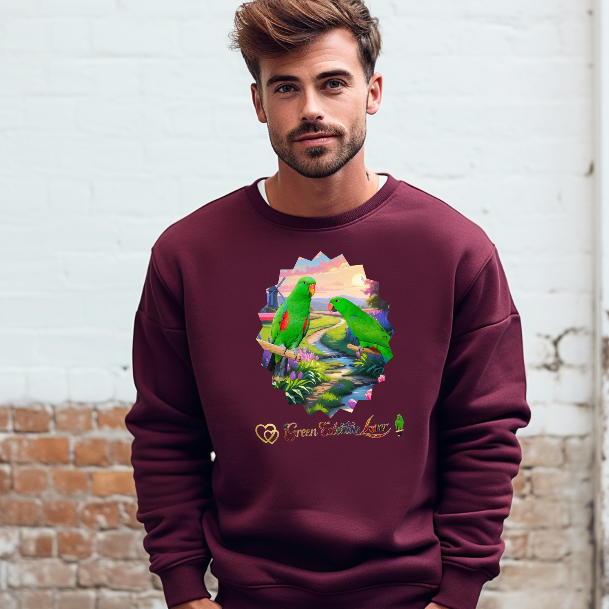Green Eclectus Sweatshirt