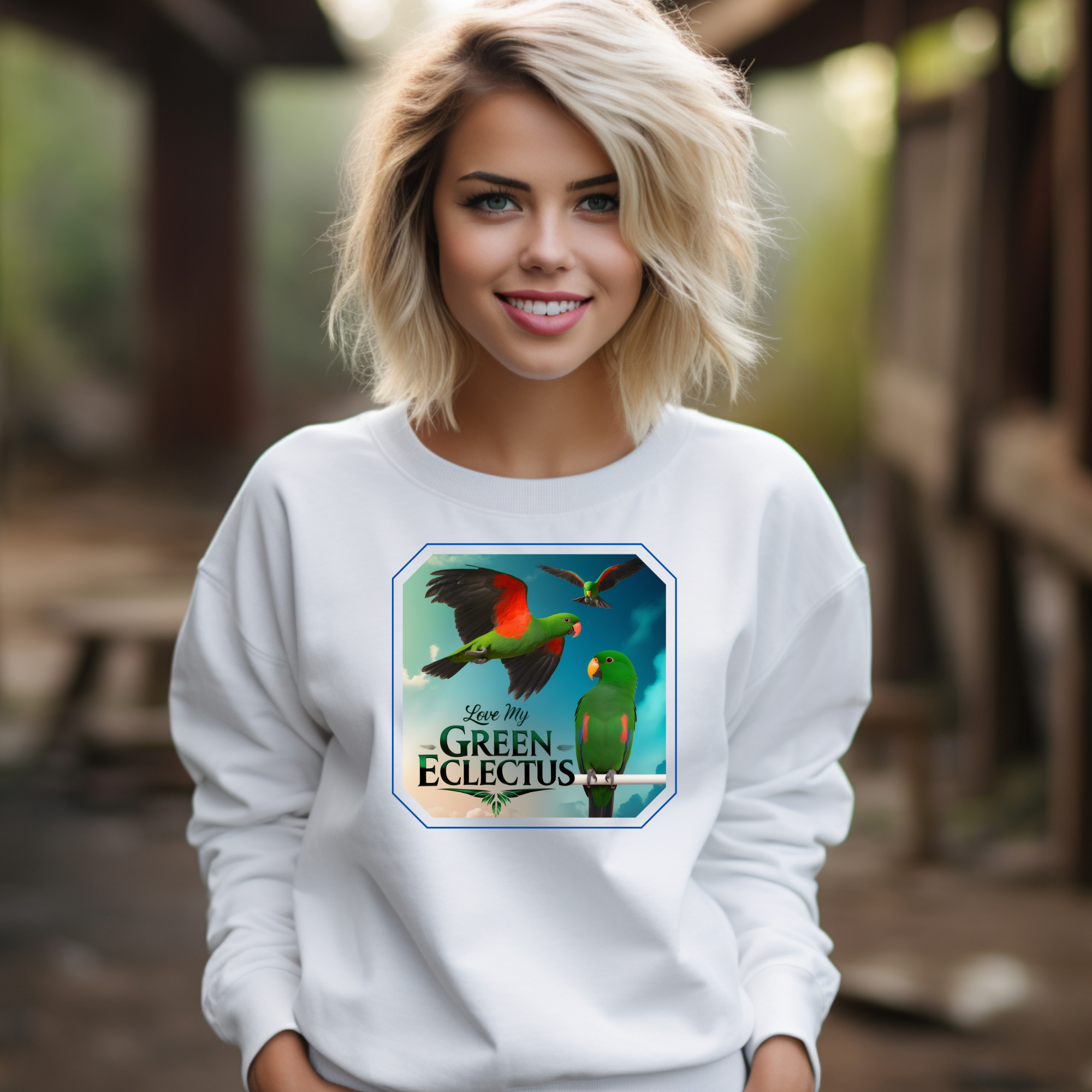 Green Eclectus Sweatshirt