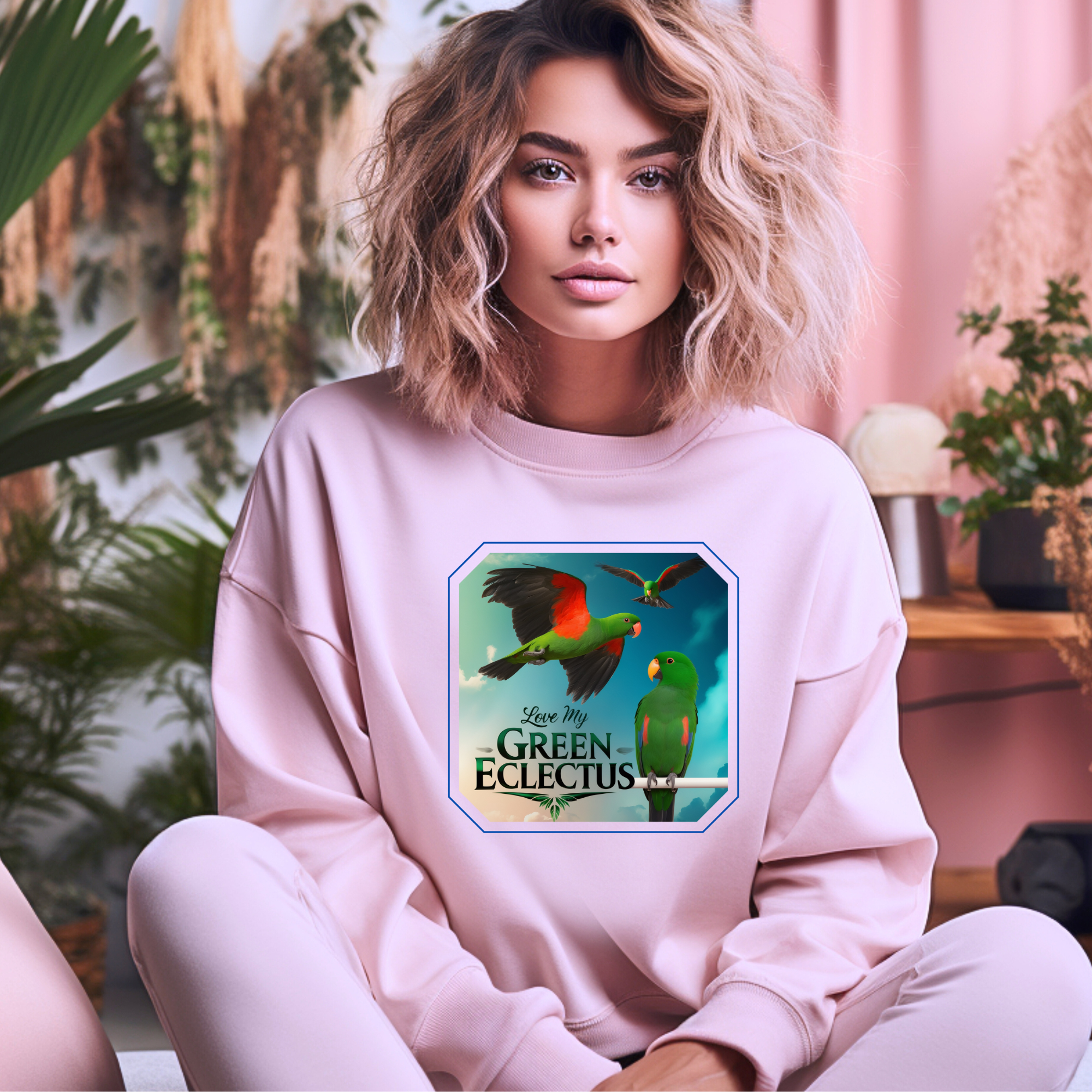Green Eclectus Sweatshirt
