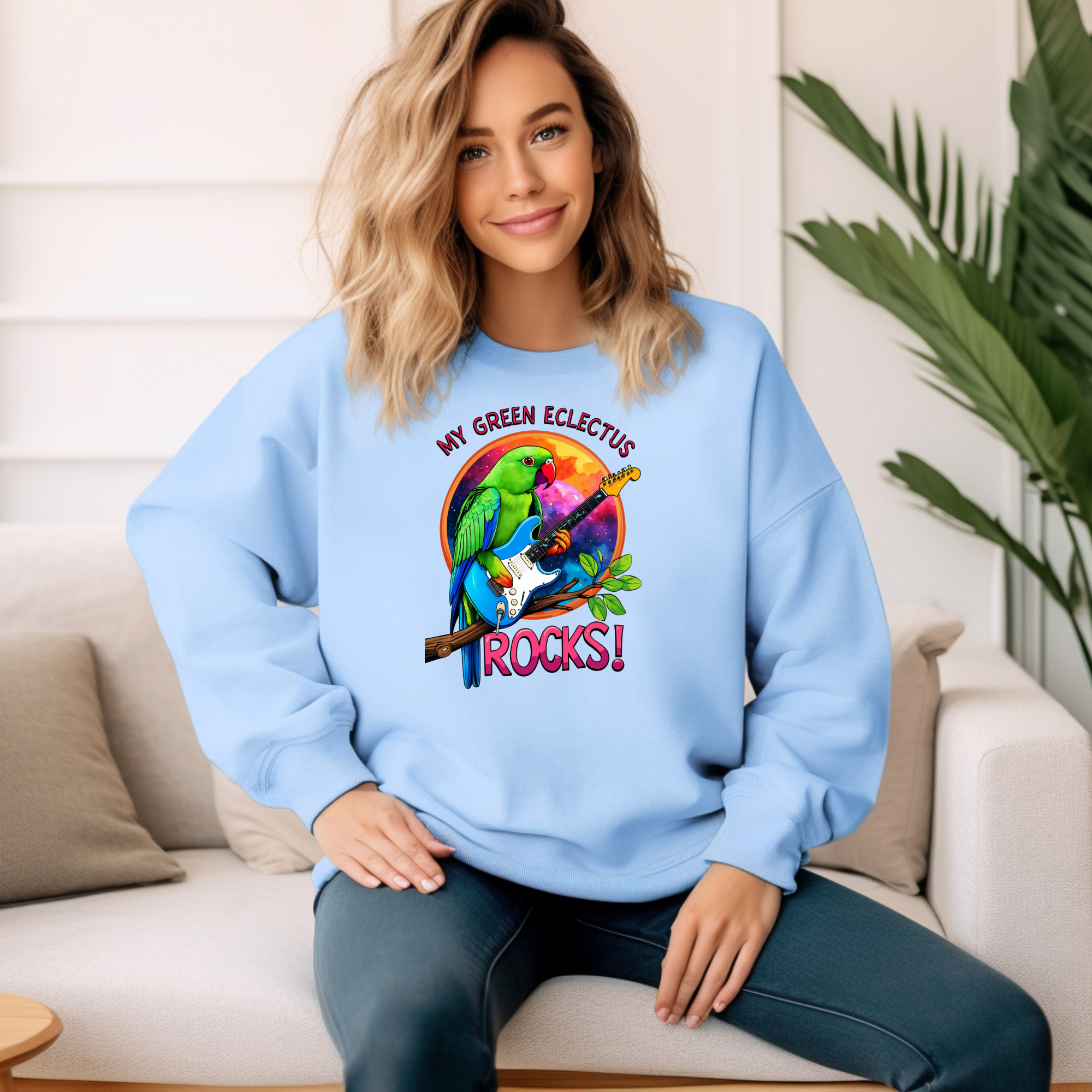 Green Eclectus Sweatshirt