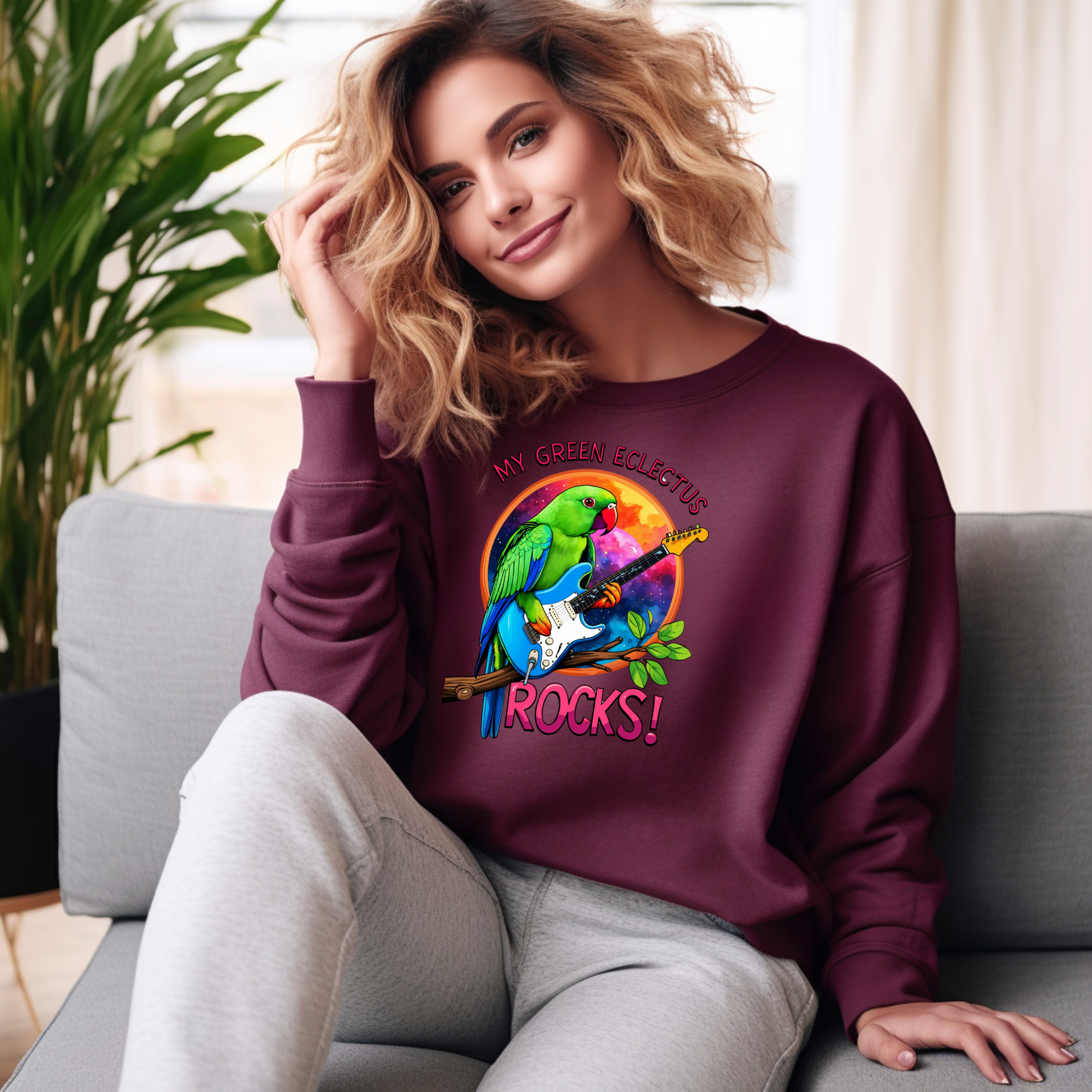 Green Eclectus Sweatshirt