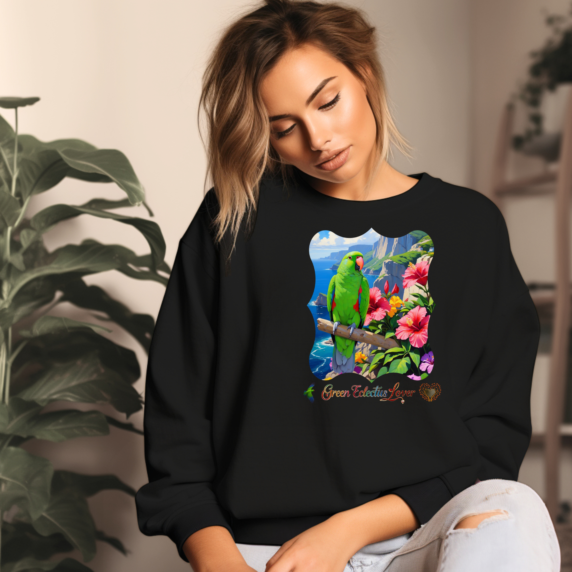 Green Eclectus Sweatshirt