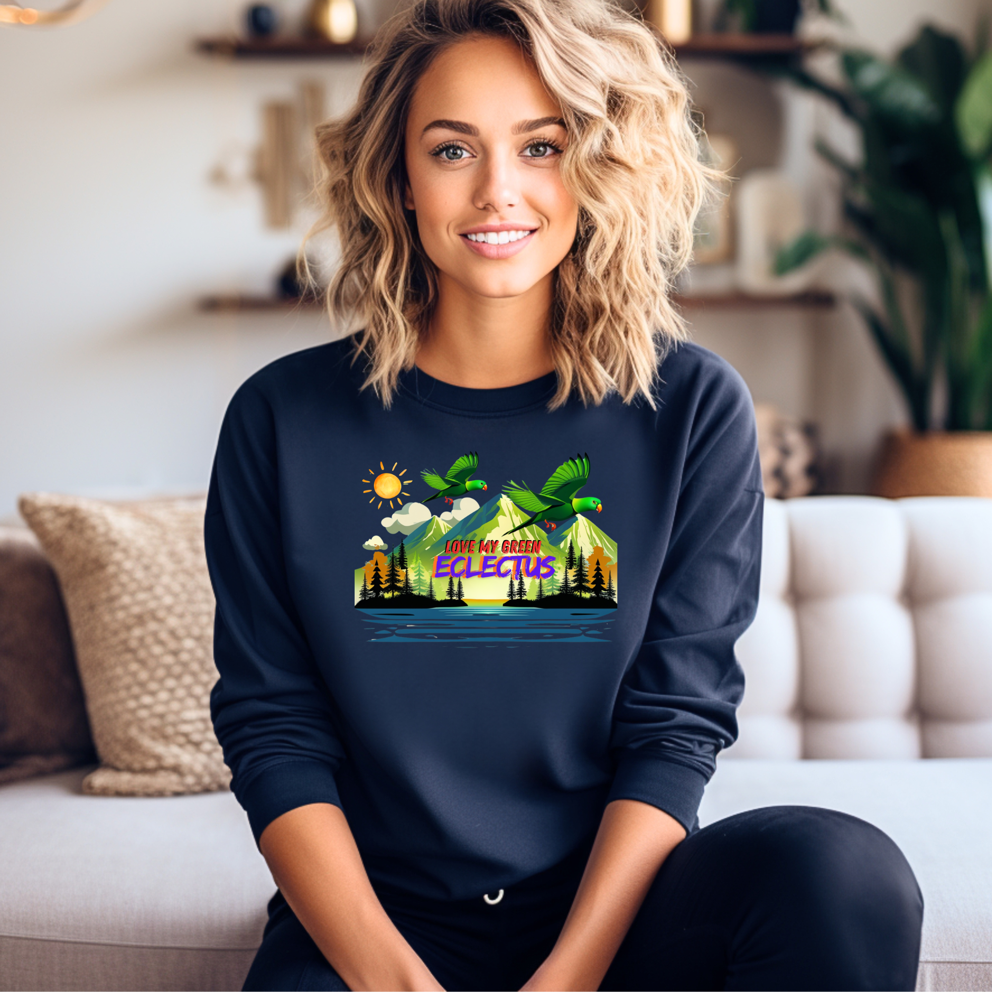 Green Eclectus Sweatshirt