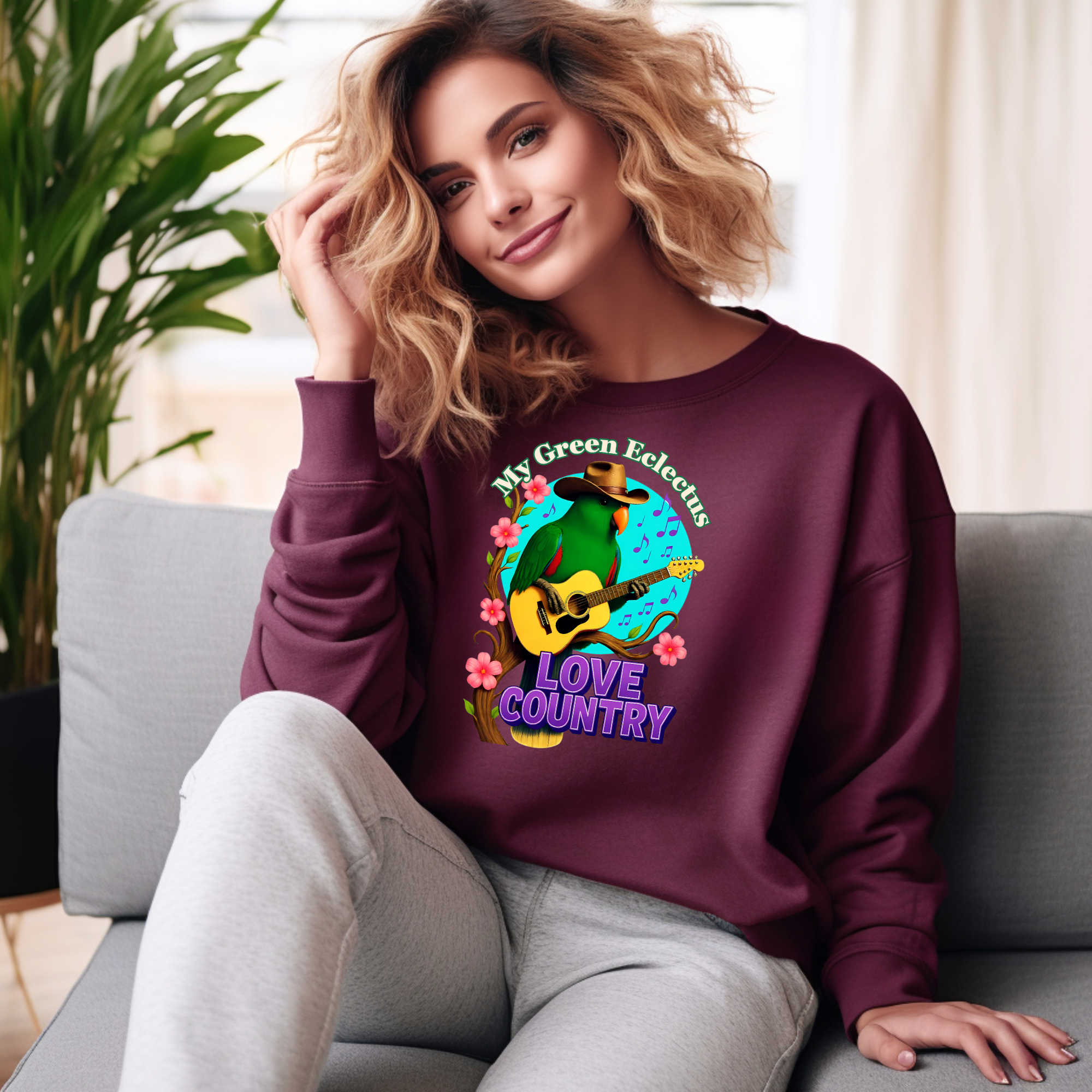 Green Eclectus Sweatshirt