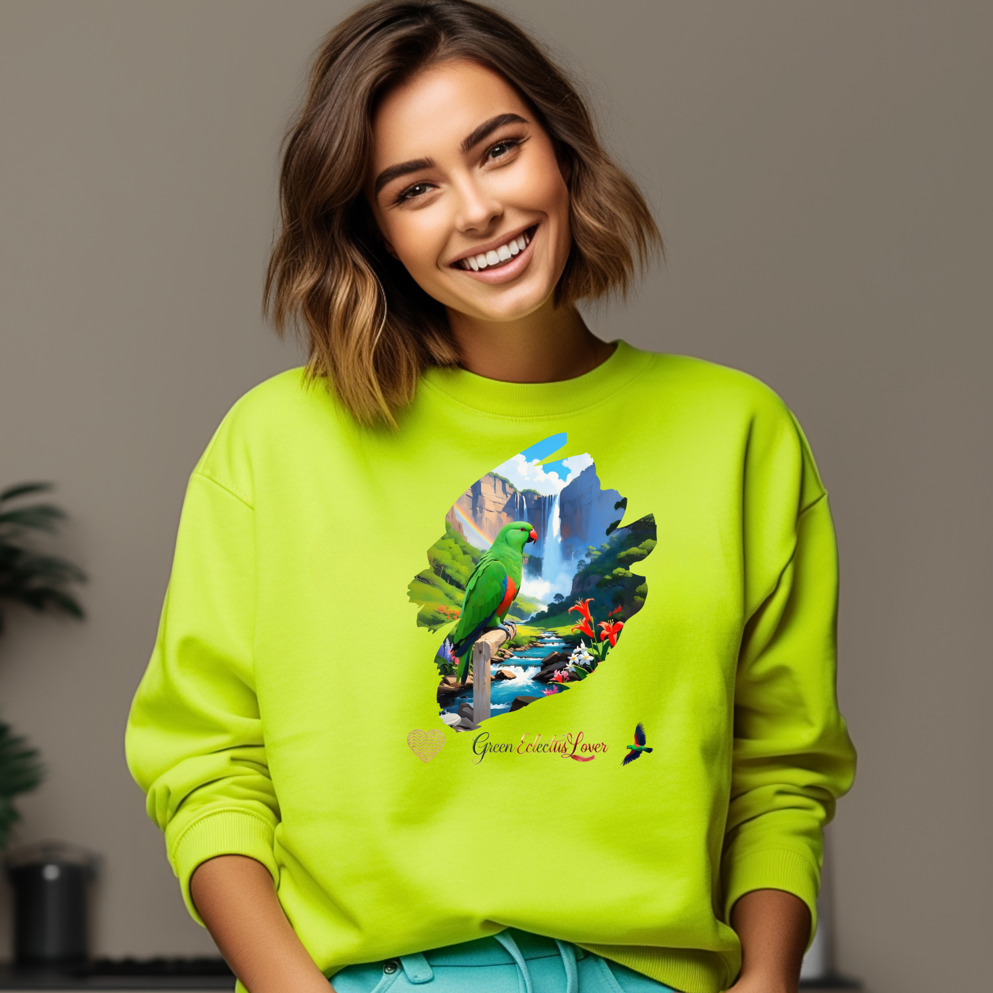 Green Eclectus Sweatshirt