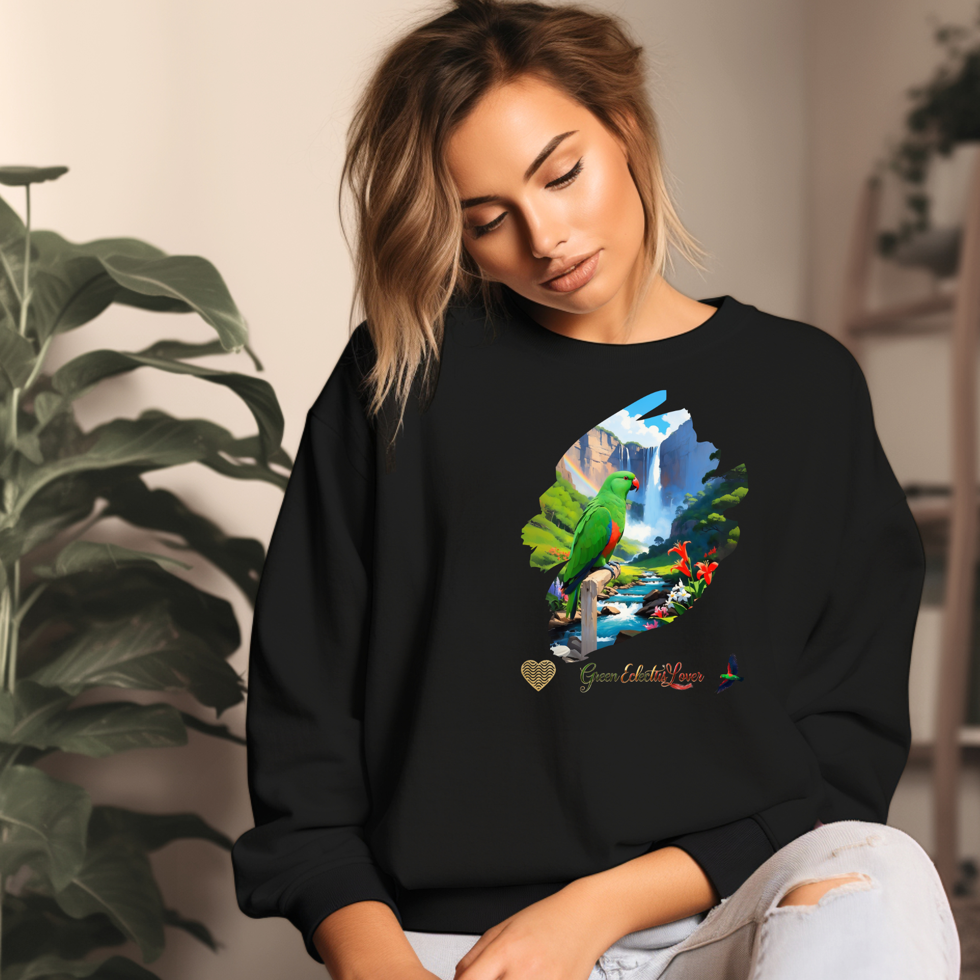 Green Eclectus Sweatshirt