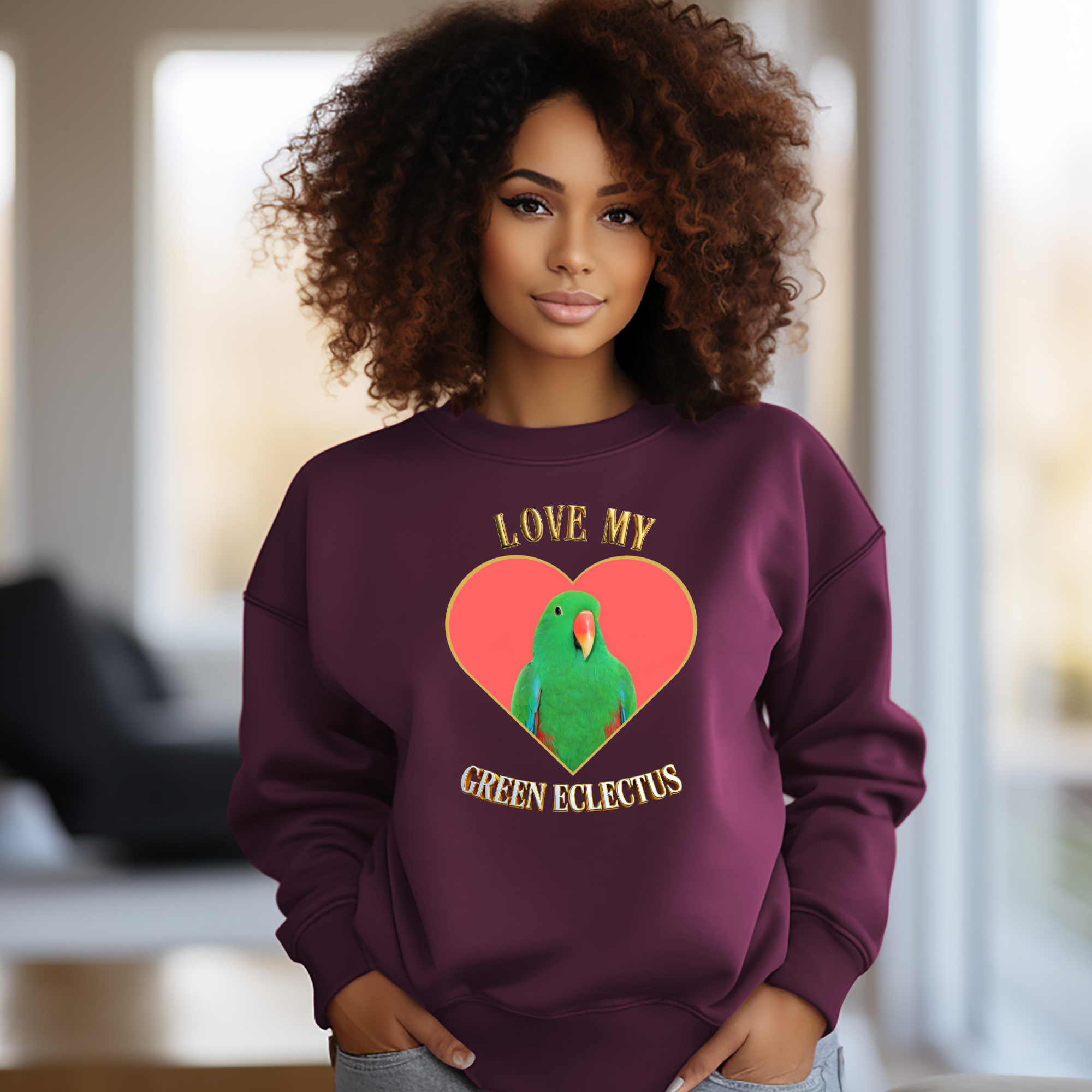 Green Eclectus Sweatshirt