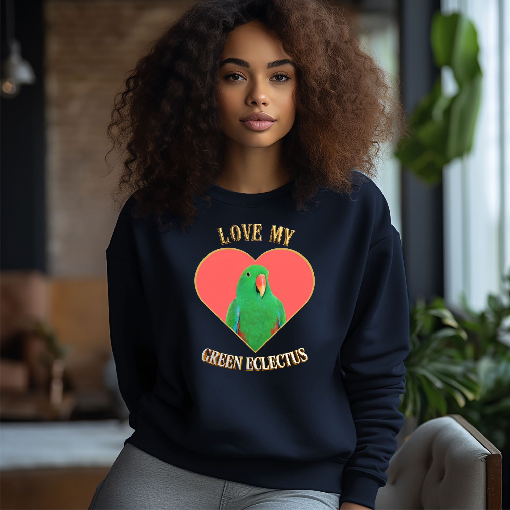 Green Eclectus Sweatshirt