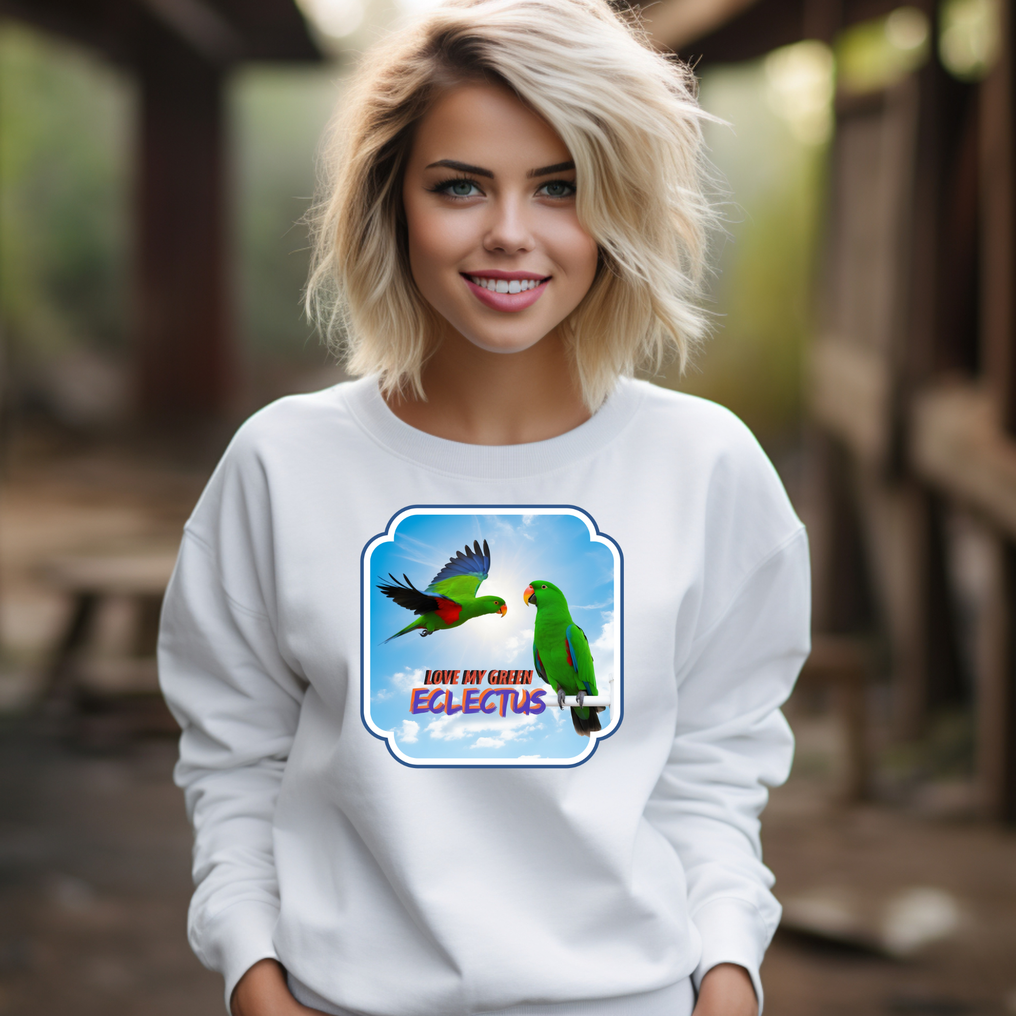 Green Eclectus Sweatshirt