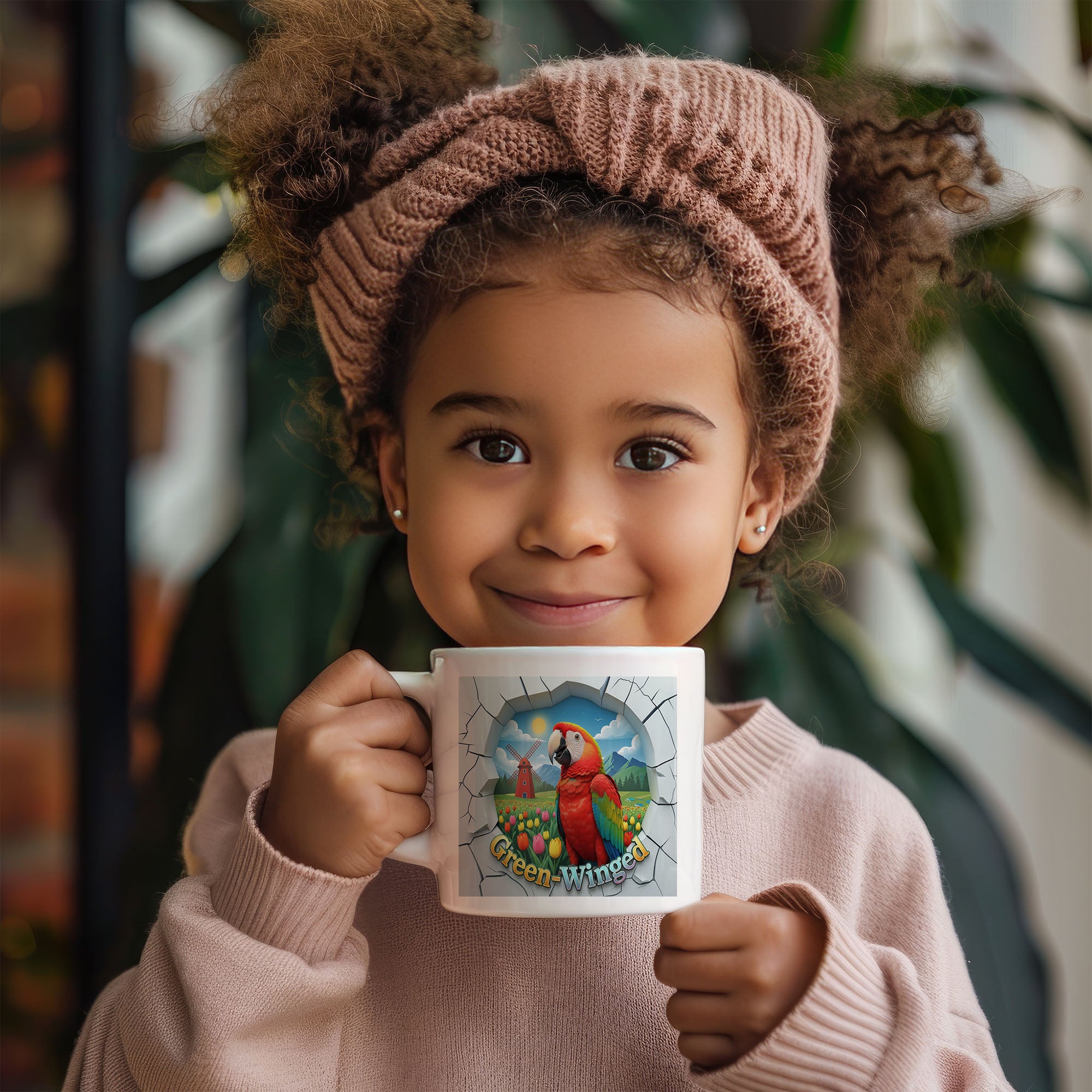 Green Winged Nature Scenic Mug