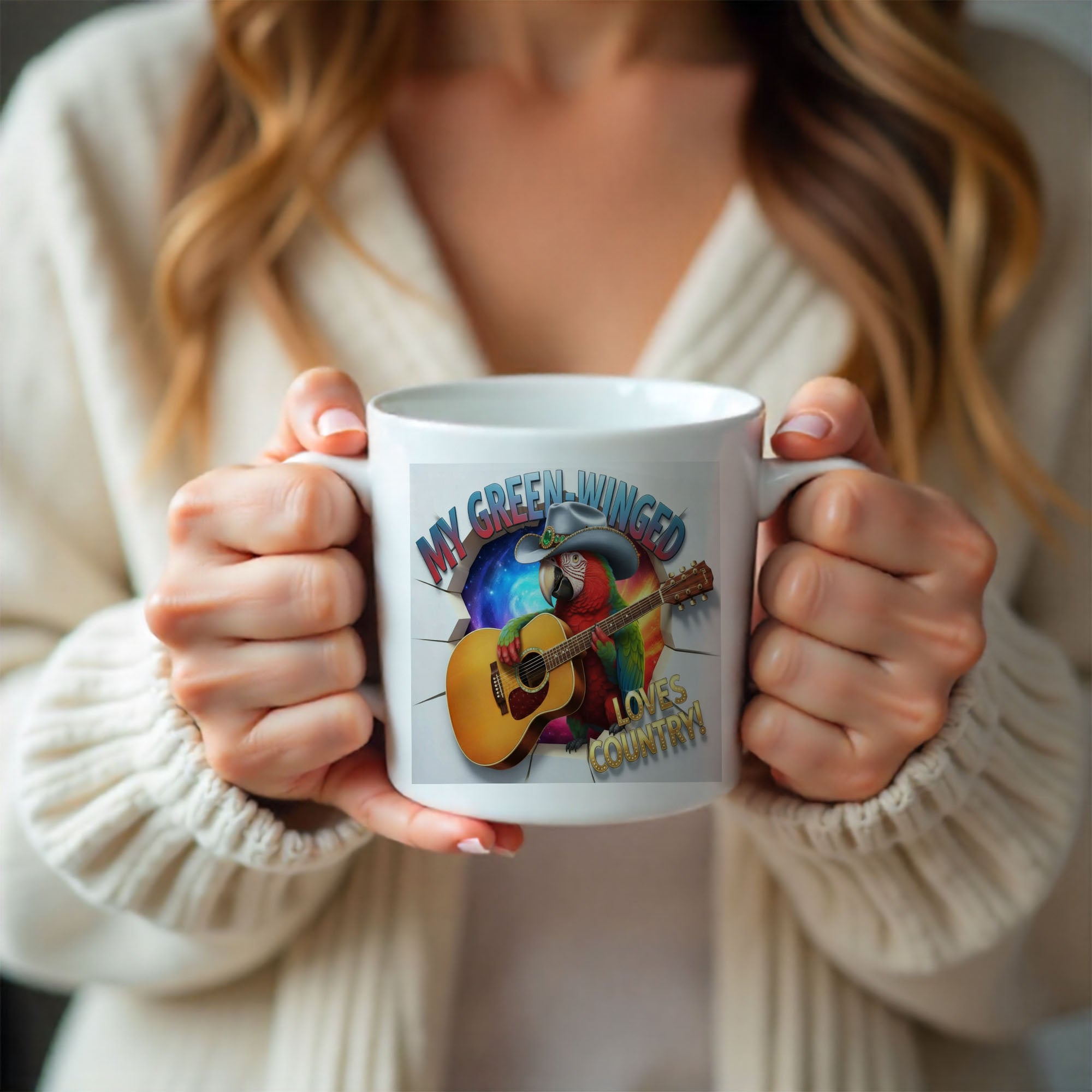 My Green Winged Loves Country Mug