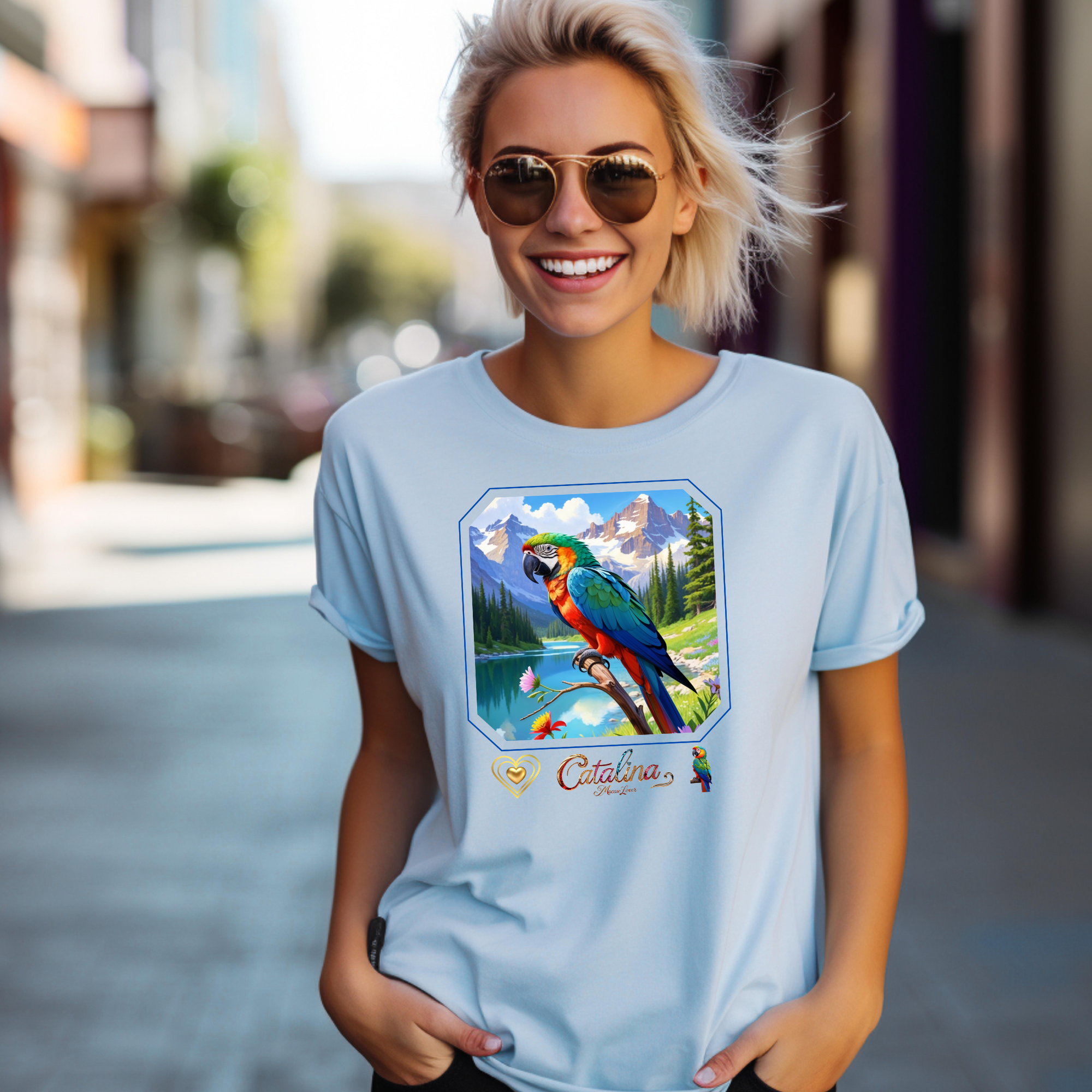 Catalina Macaw Lover Lake Scenic T-Shirt