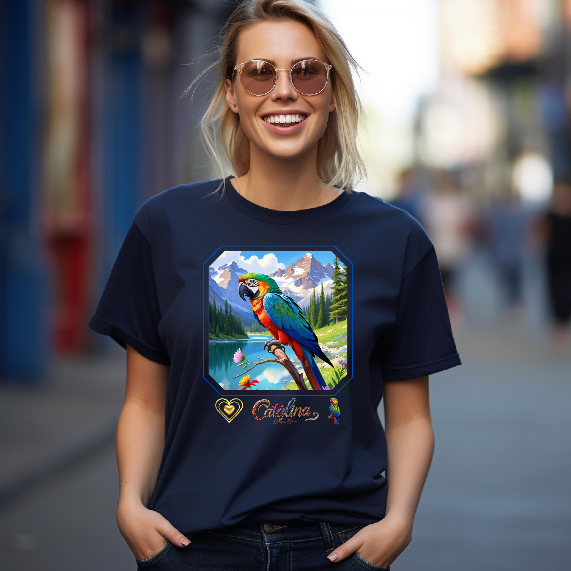 Catalina Macaw Lover Lake Scenic T-Shirt