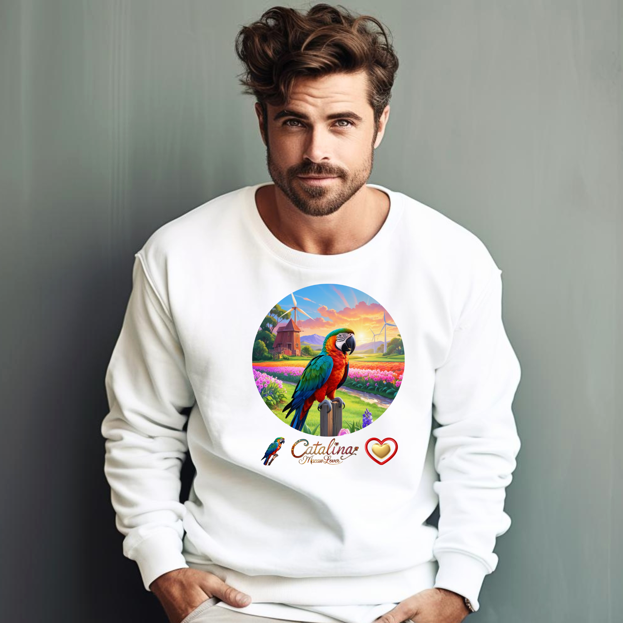 Catalina Macaw Lover Floral Sweatshirt