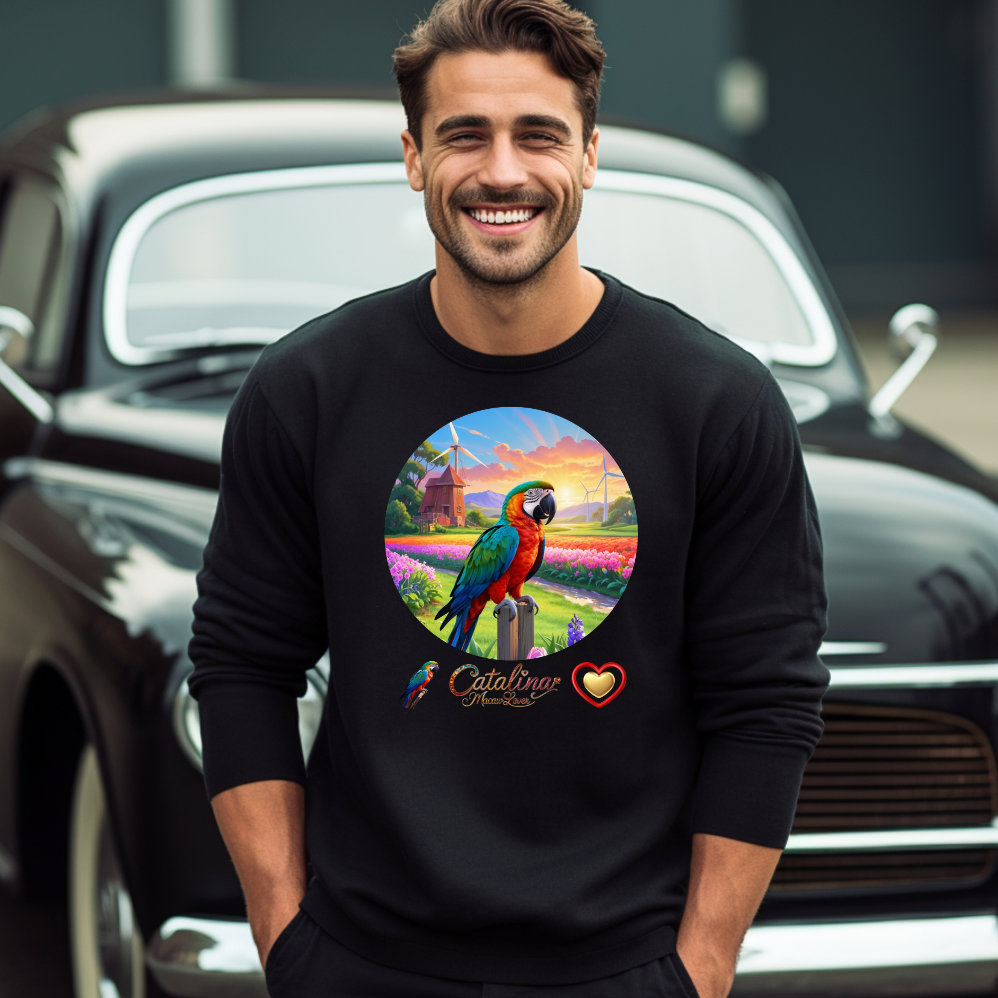Catalina Macaw Lover Floral Sweatshirt