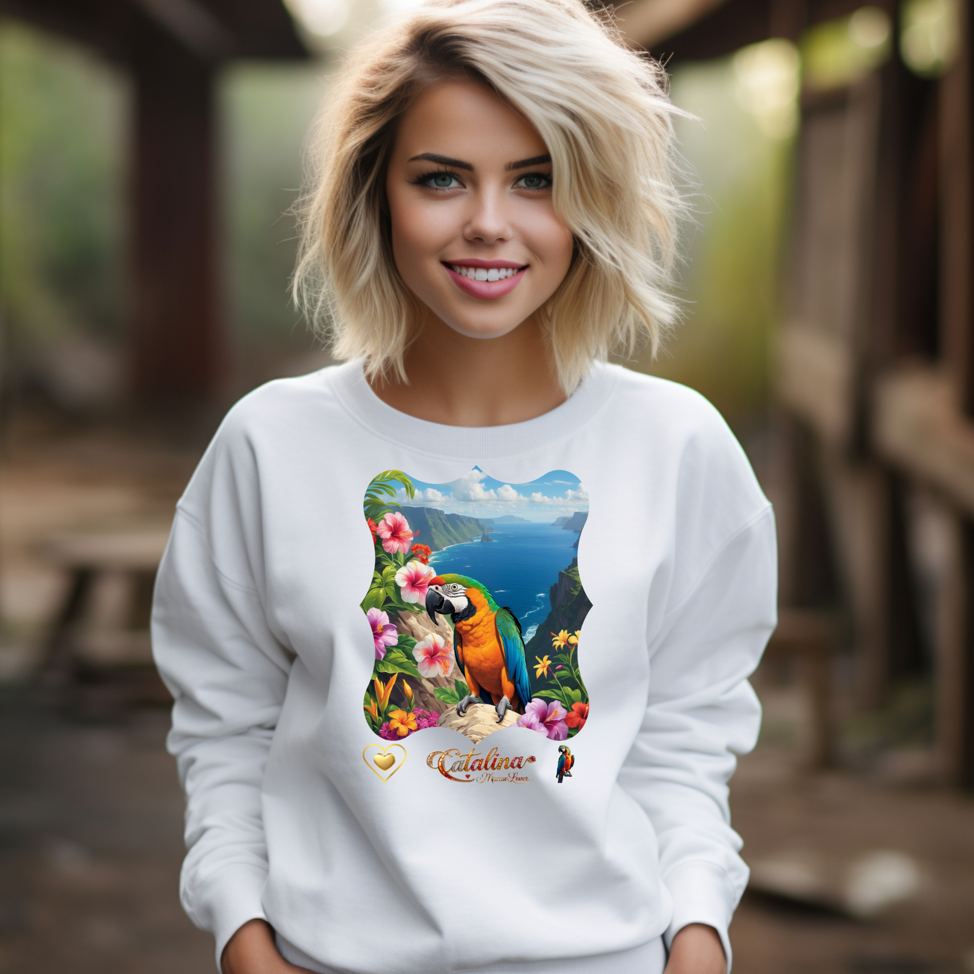 Catalina Macaw Lover Floral Sweatshirt