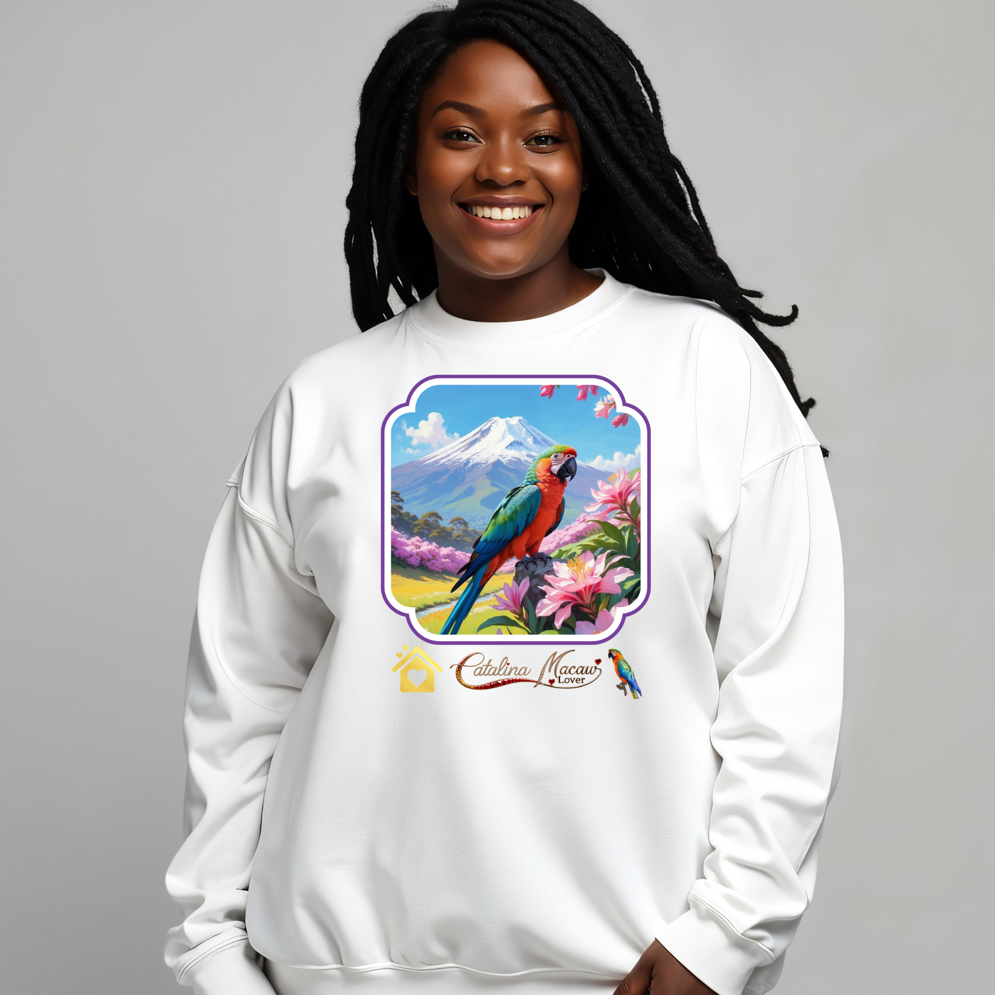Catalina Macaw Lover Floral Sweatshirt