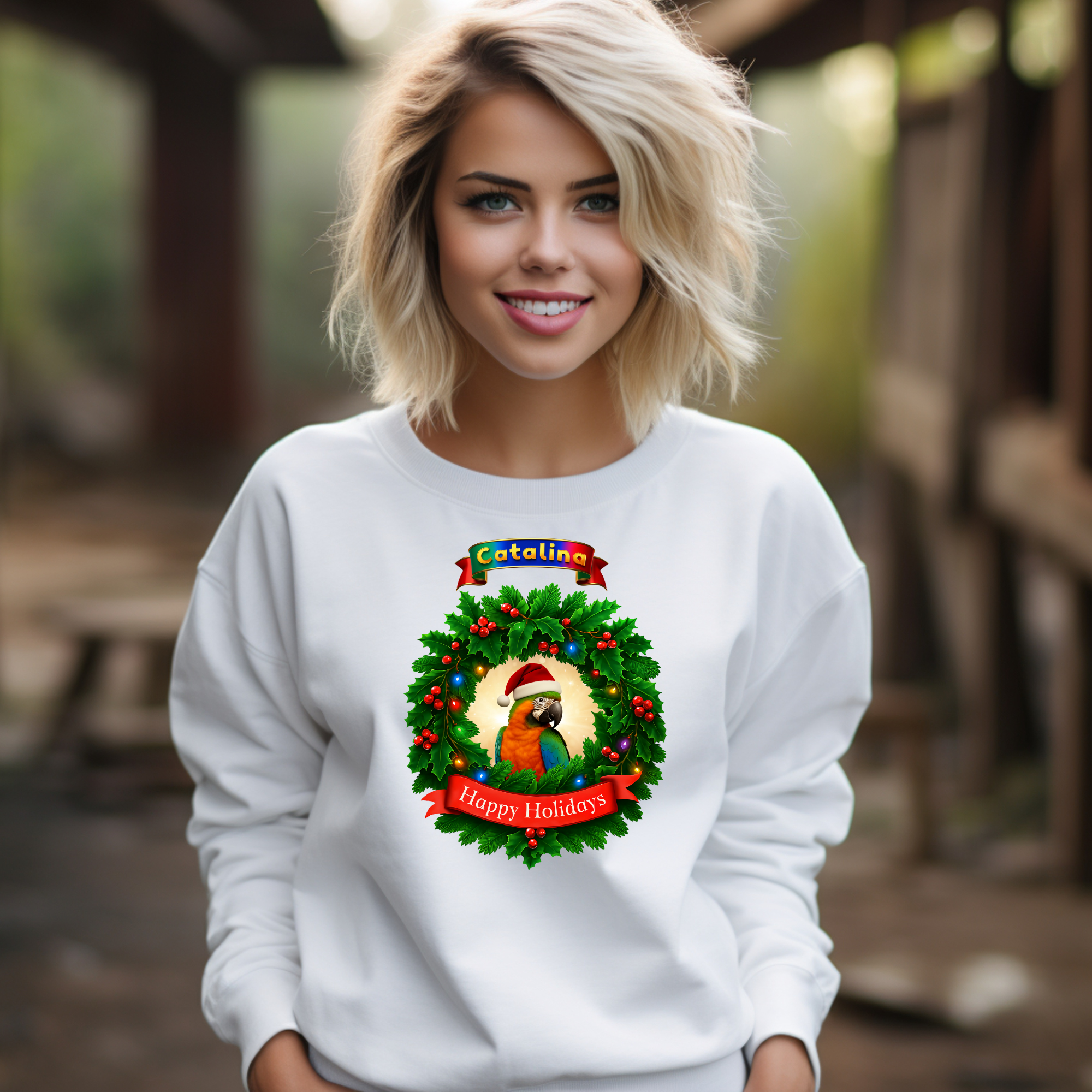 Christmas Happy Holidays Catalina Sweatshirt