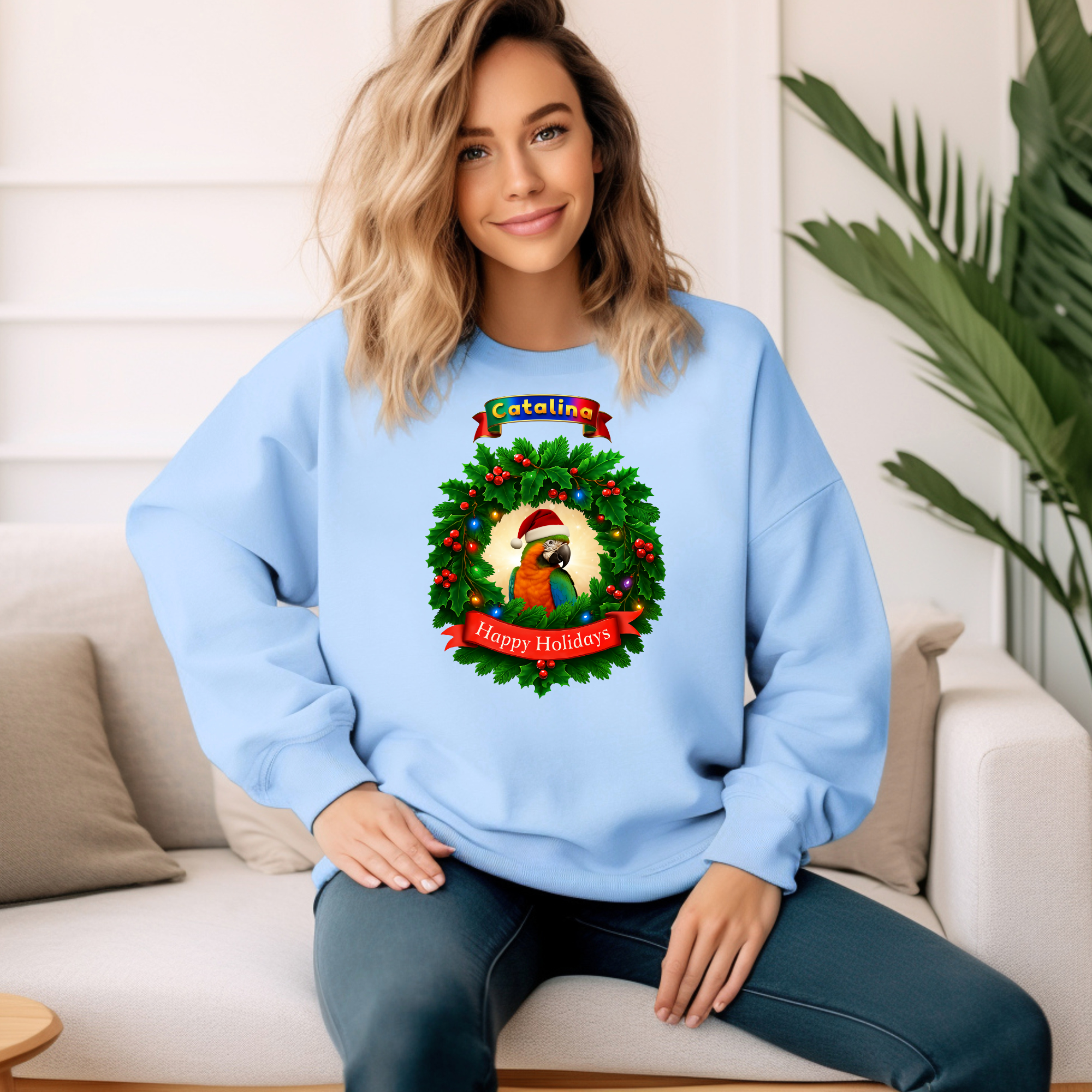 Christmas Happy Holidays Catalina Sweatshirt