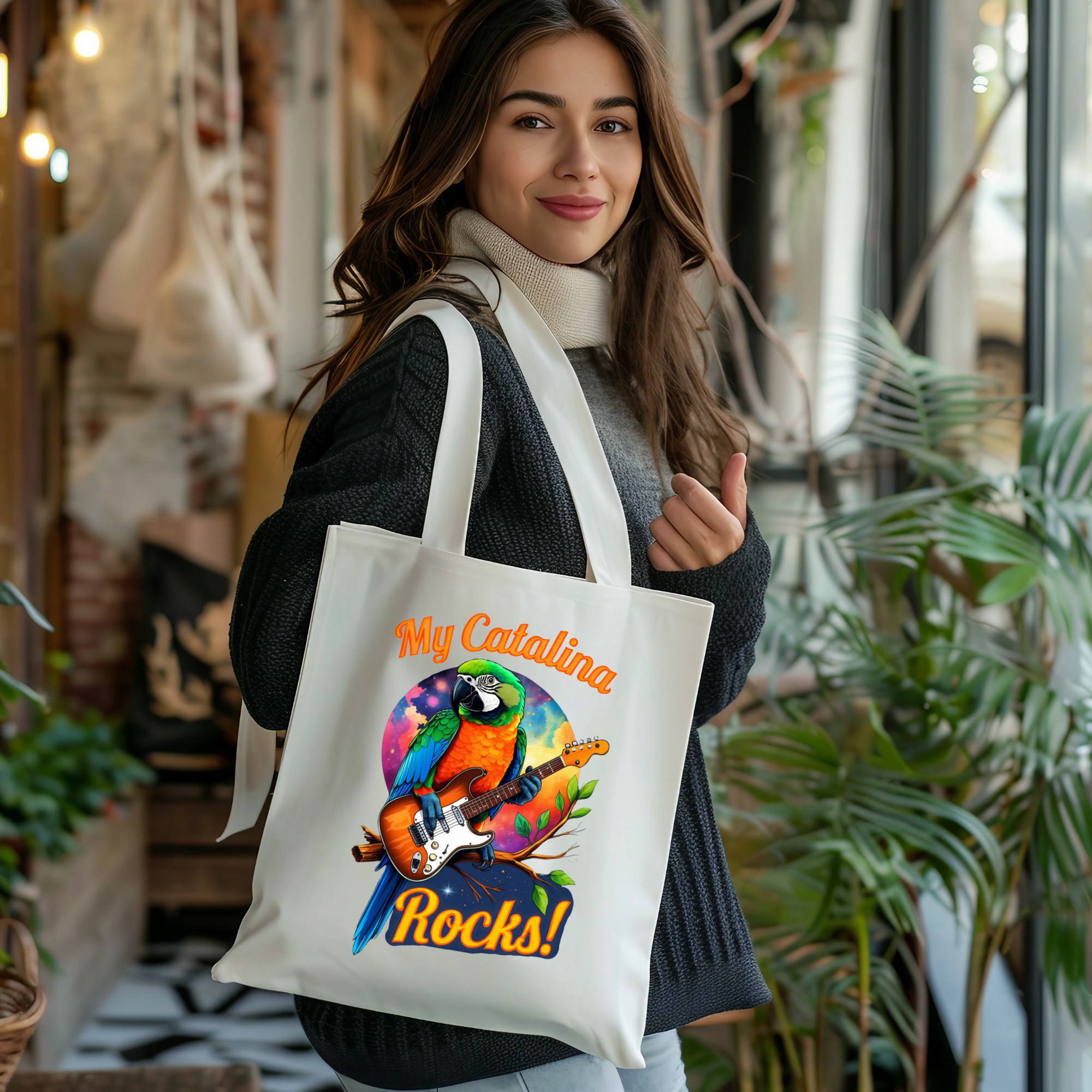 My Catalina Rocks Guitar Tote Bag