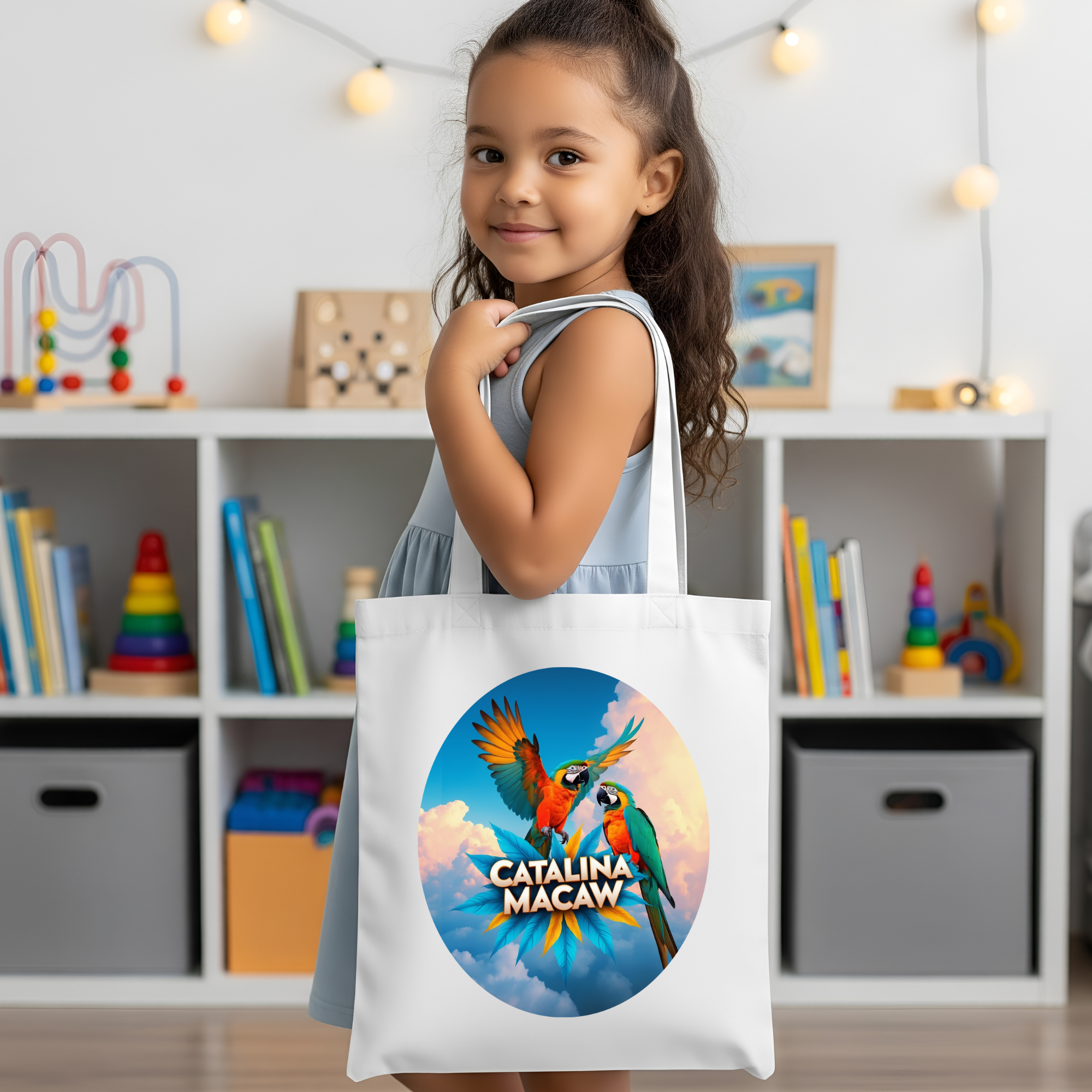 Flying Catalina Macaw Tote Bag