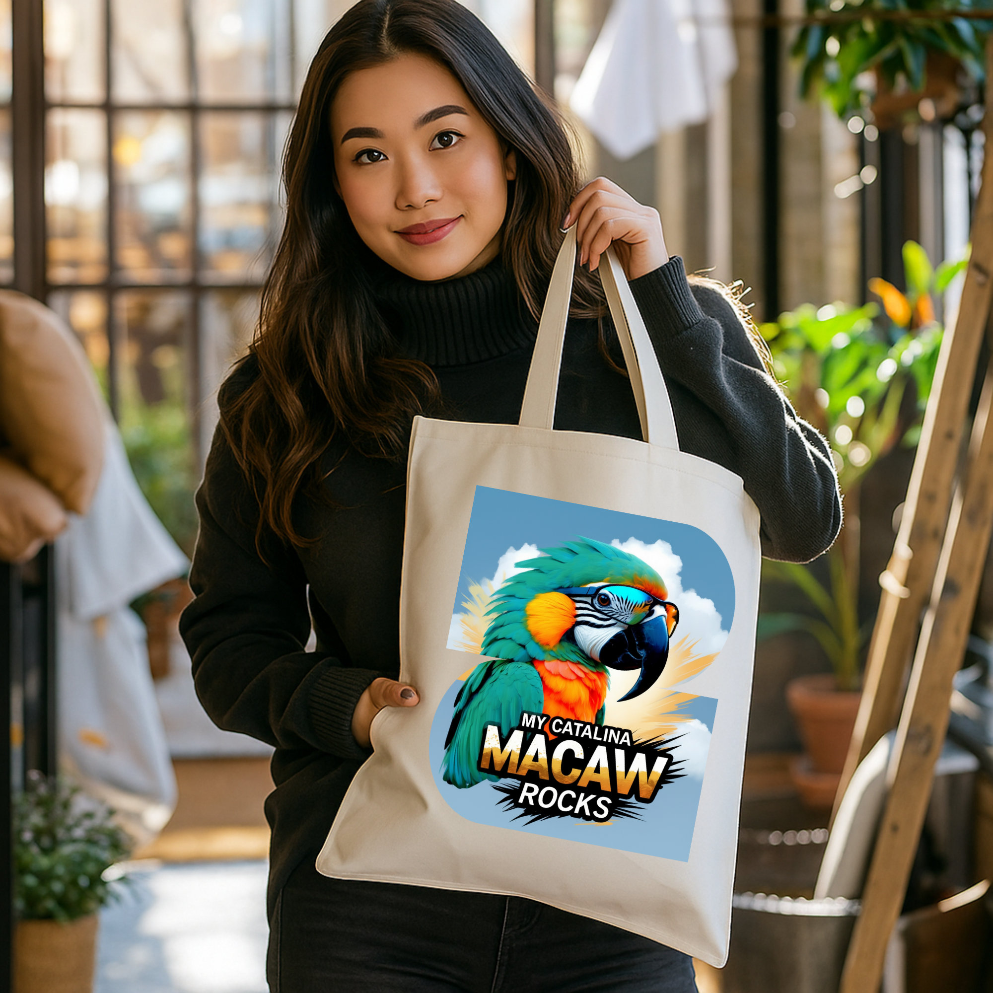 My Catalina Macaw Rocks Tote Bag